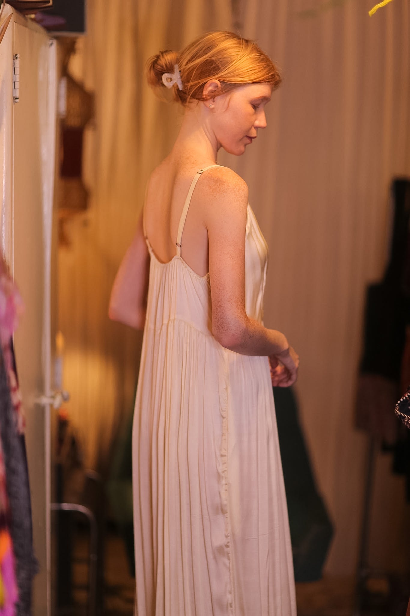 SILK DRESS LILY CREAM SOLID - MOMO STUDIO BERLIN - Berlin Concept Store - sustainable & ethical fashion