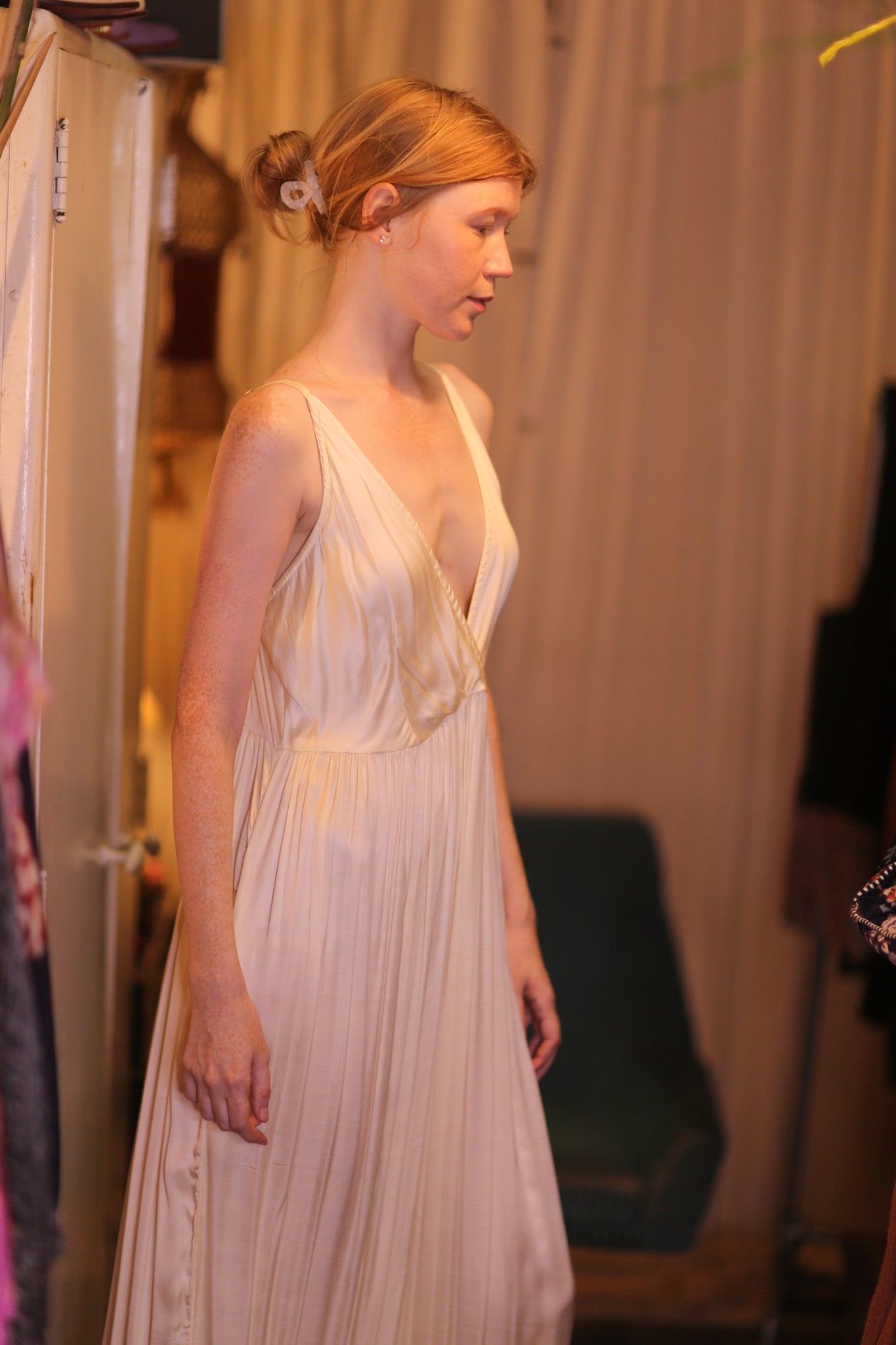 SILK DRESS LILY CREAM SOLID - MOMO STUDIO BERLIN - Berlin Concept Store - sustainable & ethical fashion