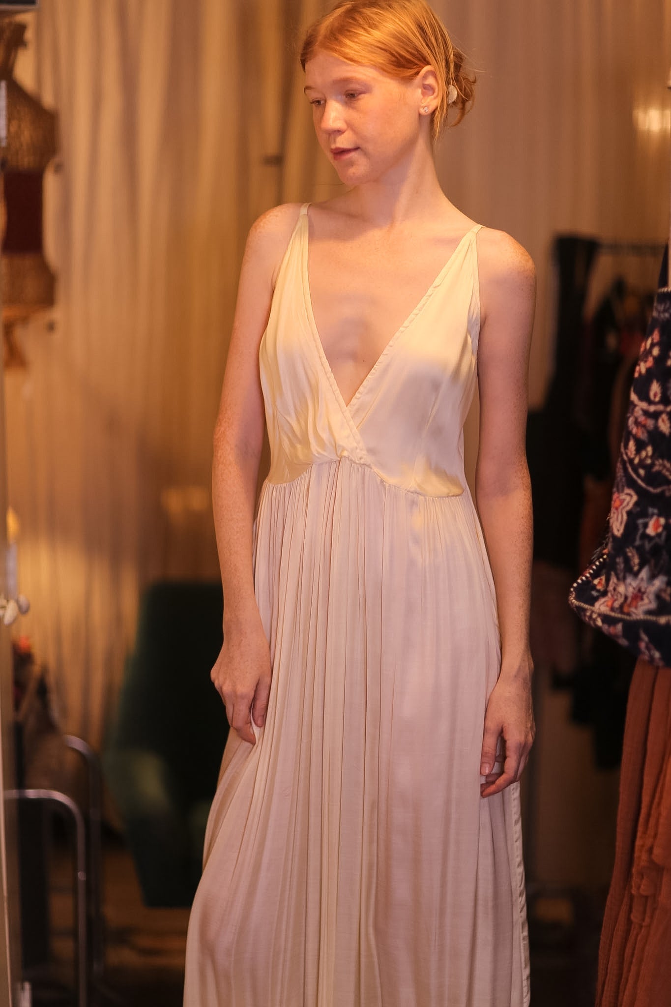SILK DRESS LILY CREAM SOLID - MOMO STUDIO BERLIN - Berlin Concept Store - sustainable & ethical fashion