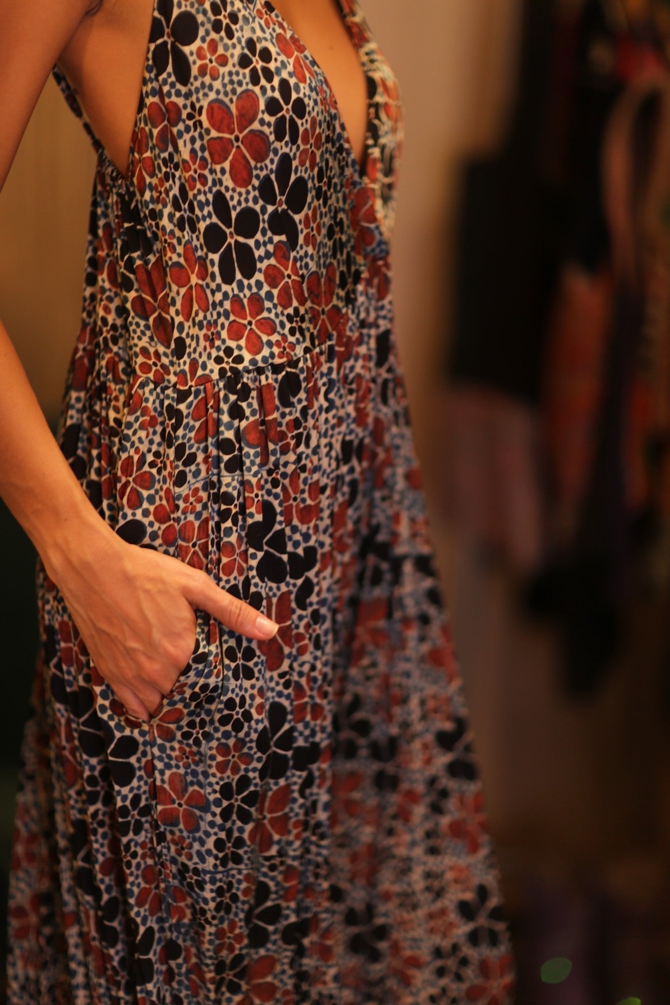 SILK DRESS LILY FRANGIPANI - MOMO STUDIO BERLIN - Berlin Concept Store - sustainable & ethical fashion