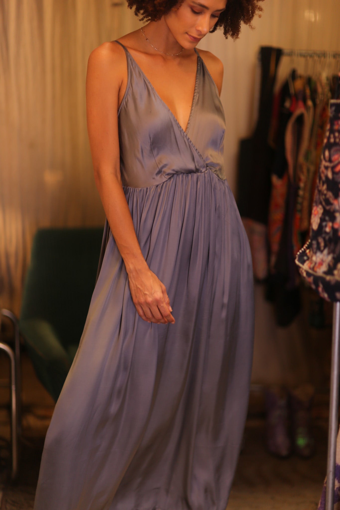 SILK DRESS LILY MONOCHROME - MOMO STUDIO BERLIN - Berlin Concept Store - sustainable & ethical fashion