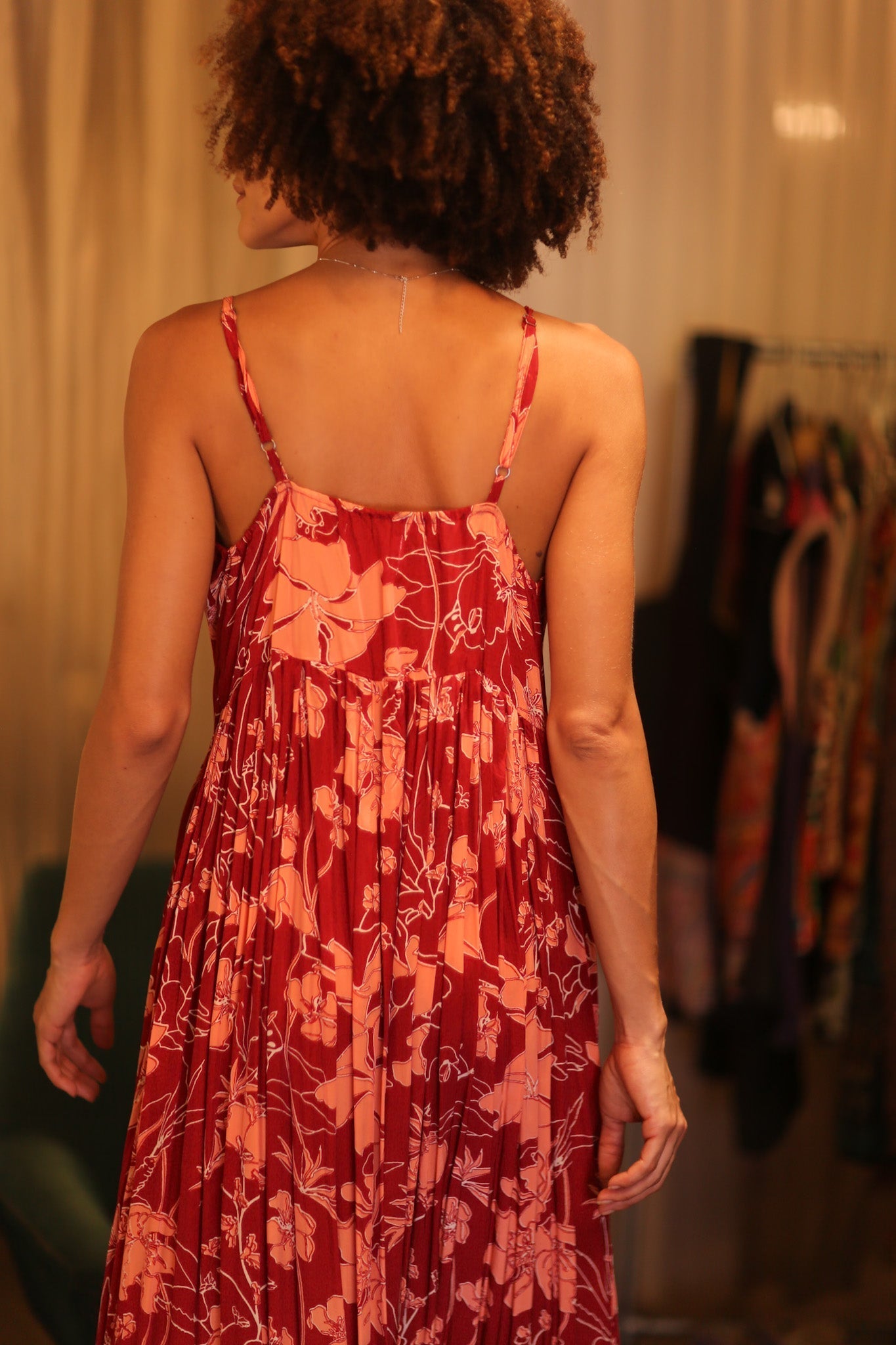 SILK DRESS LILY PEACOCK FLOWER - MOMO STUDIO BERLIN - Berlin Concept Store - sustainable & ethical fashion