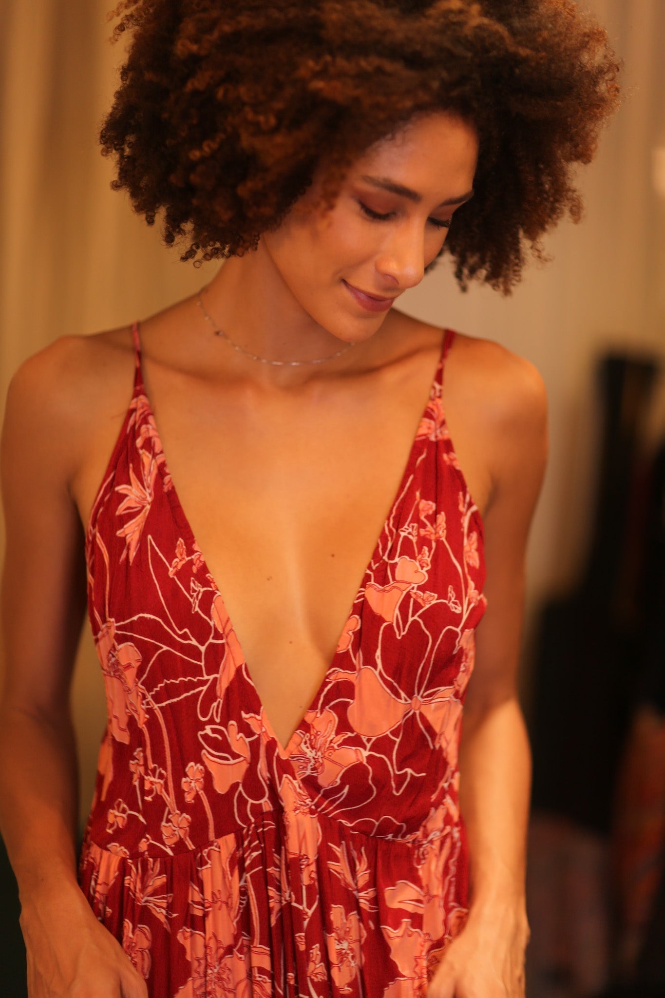 SILK DRESS LILY PEACOCK FLOWER - MOMO STUDIO BERLIN - Berlin Concept Store - sustainable & ethical fashion