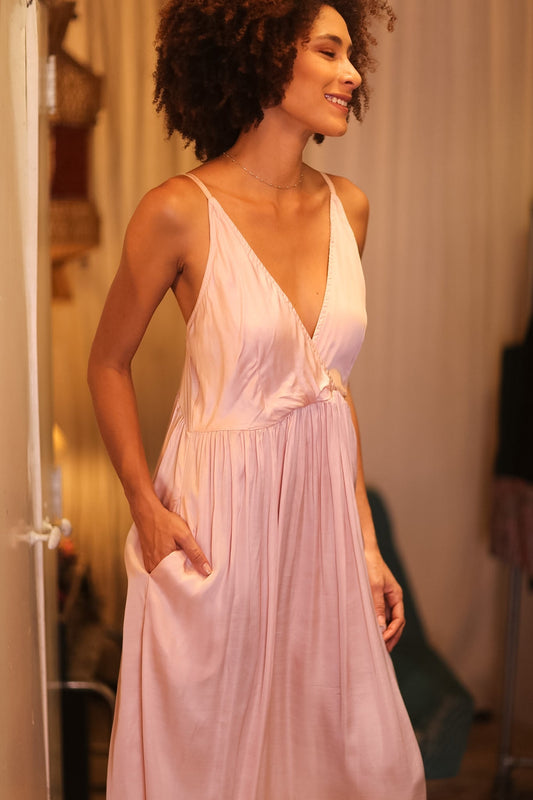 SILK DRESS LILY PINK - MOMO STUDIO BERLIN - Berlin Concept Store - sustainable & ethical fashion