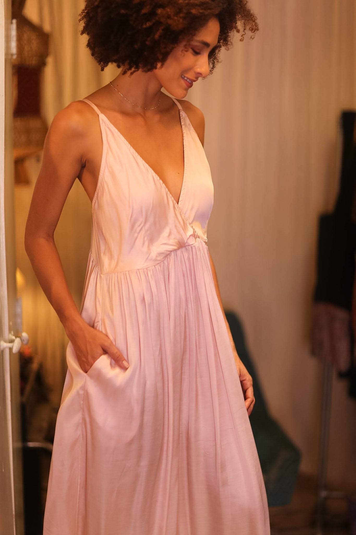 SILK DRESS LILY PINK - MOMO STUDIO BERLIN - Berlin Concept Store - sustainable & ethical fashion