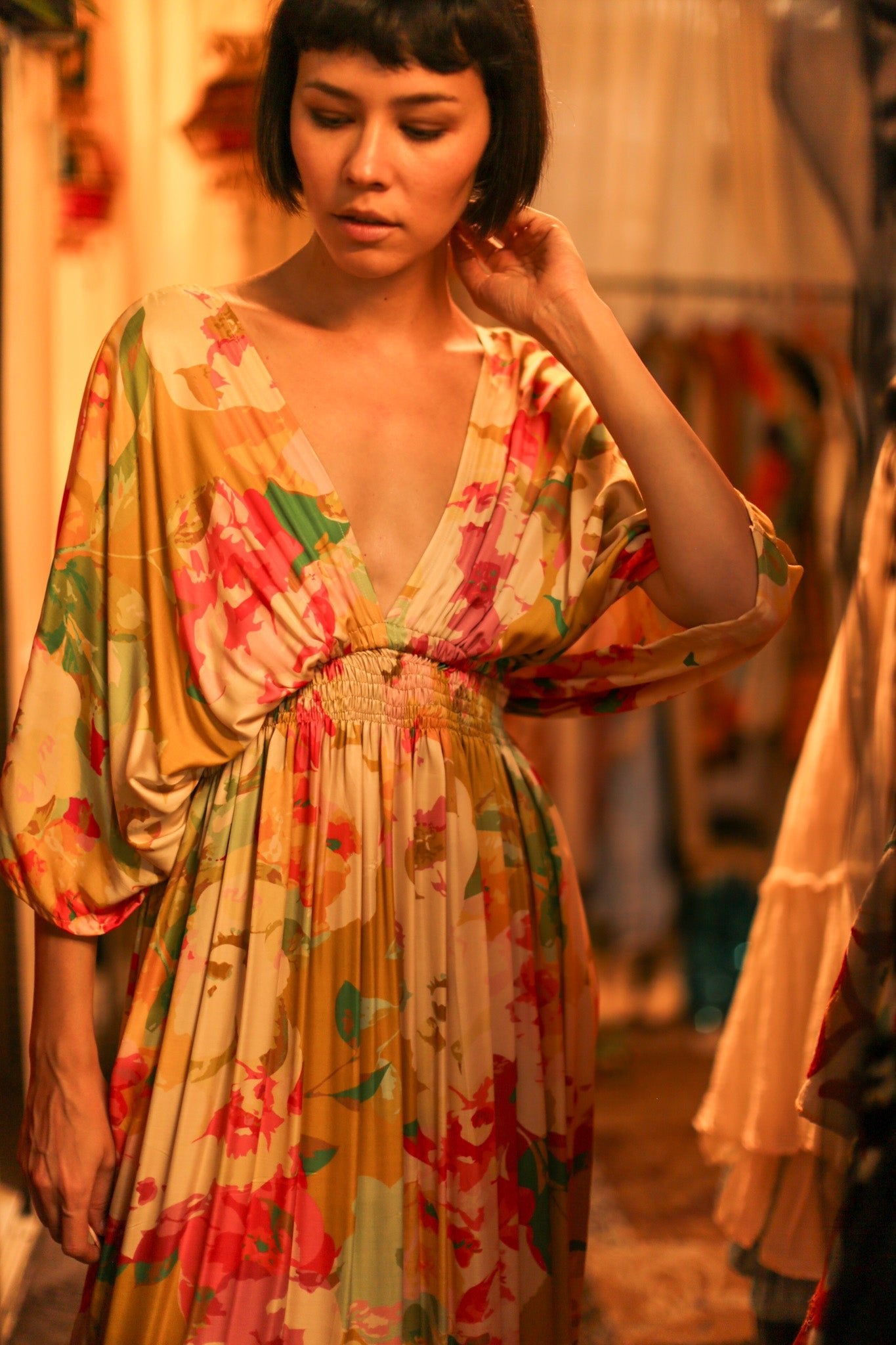 SILK DRESS PINA FLORAL - MOMO STUDIO BERLIN - Berlin Concept Store - sustainable & ethical fashion