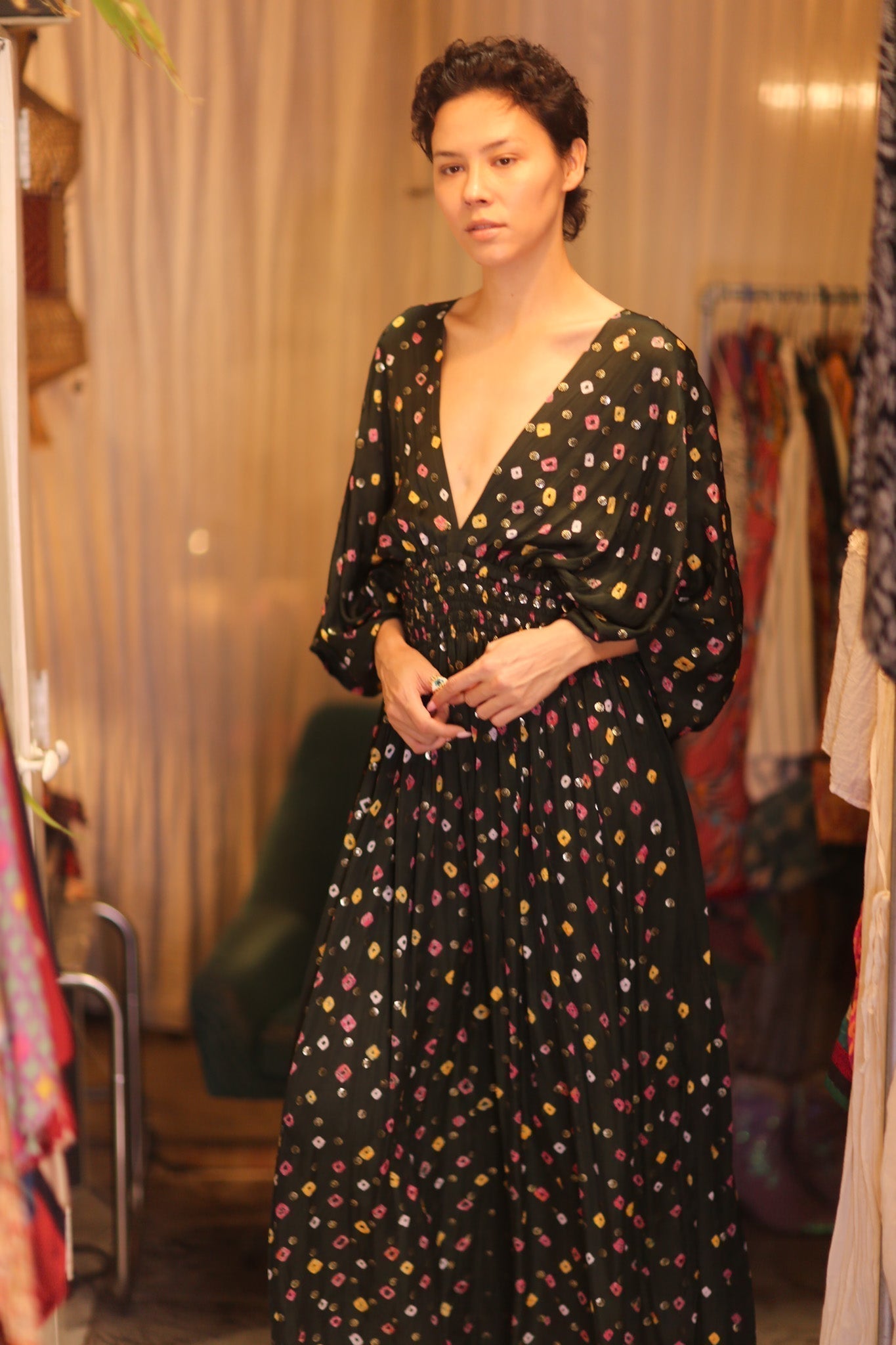 SILK DRESS ZURI NAVIS - MOMO STUDIO BERLIN - Berlin Concept Store - sustainable & ethical fashion