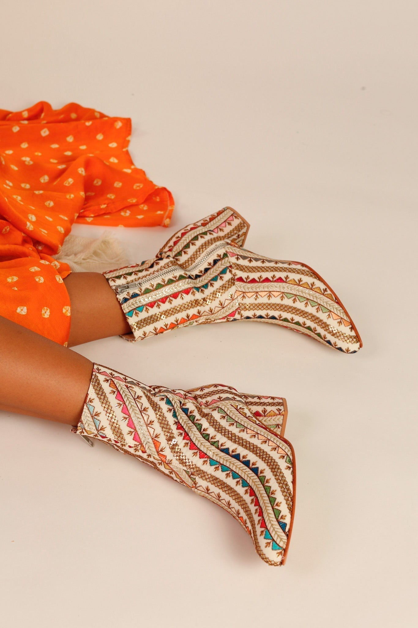 SILK EMBROIDERED BOOTS ADRA - MOMO STUDIO BERLIN - Berlin Concept Store - sustainable & ethical fashion