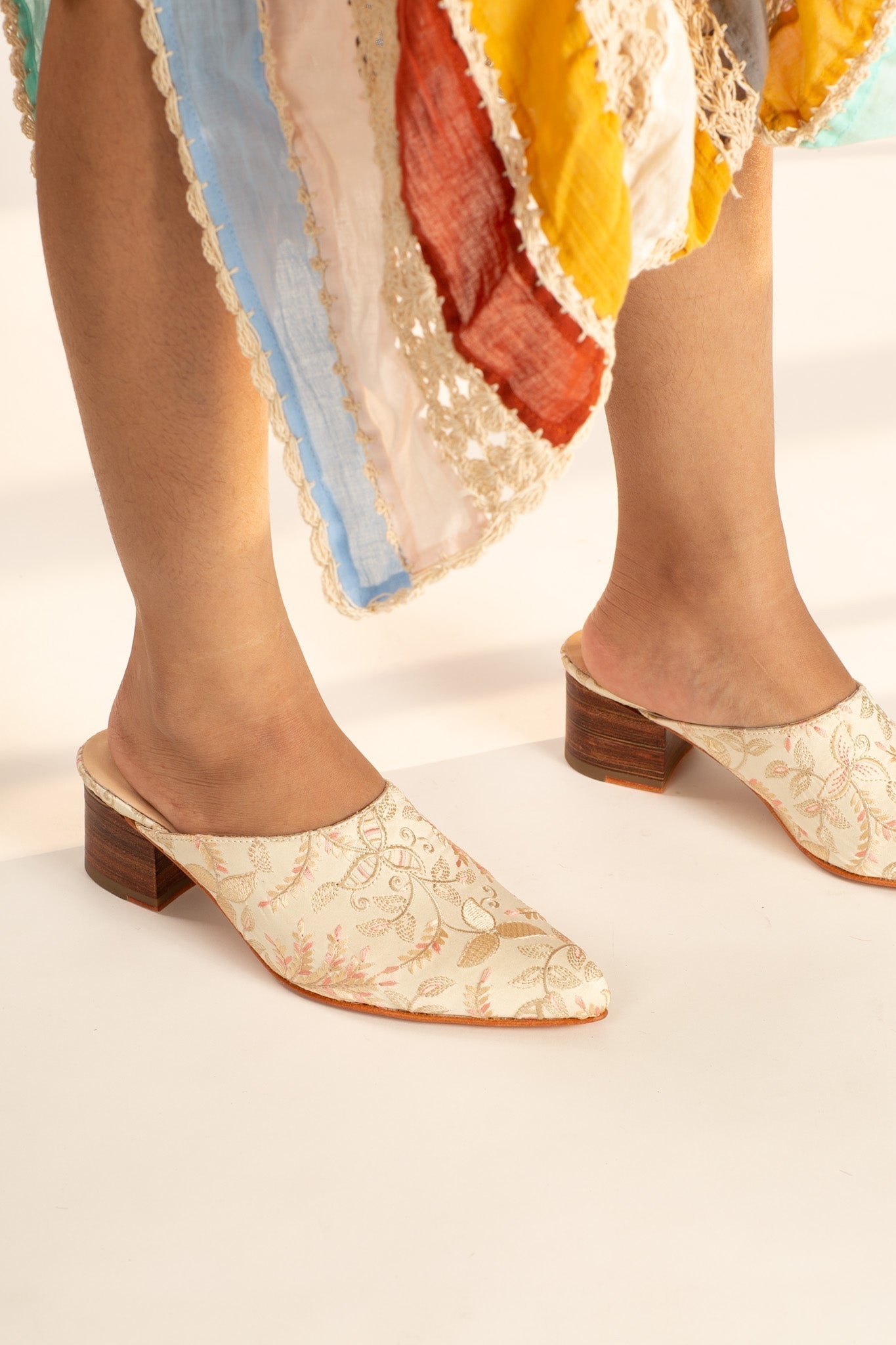 SILK EMBROIDERED MULES SUSIE - MOMO STUDIO BERLIN - Berlin Concept Store - sustainable & ethical fashion