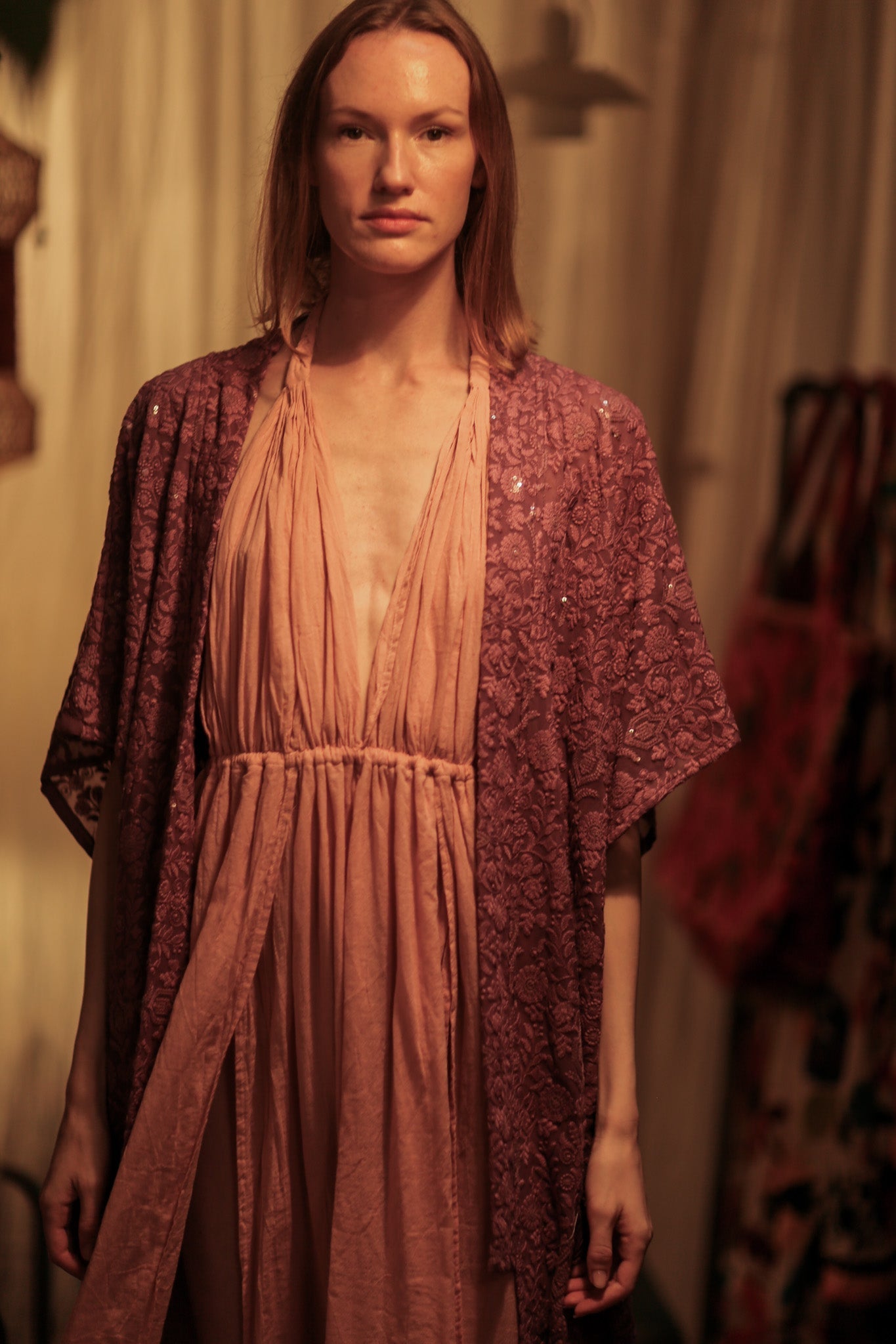 SILK FLORINE LITTLE FLOWERS EMBROIDERED KIMONO - MOMO STUDIO BERLIN - Berlin Concept Store - sustainable & ethical fashion