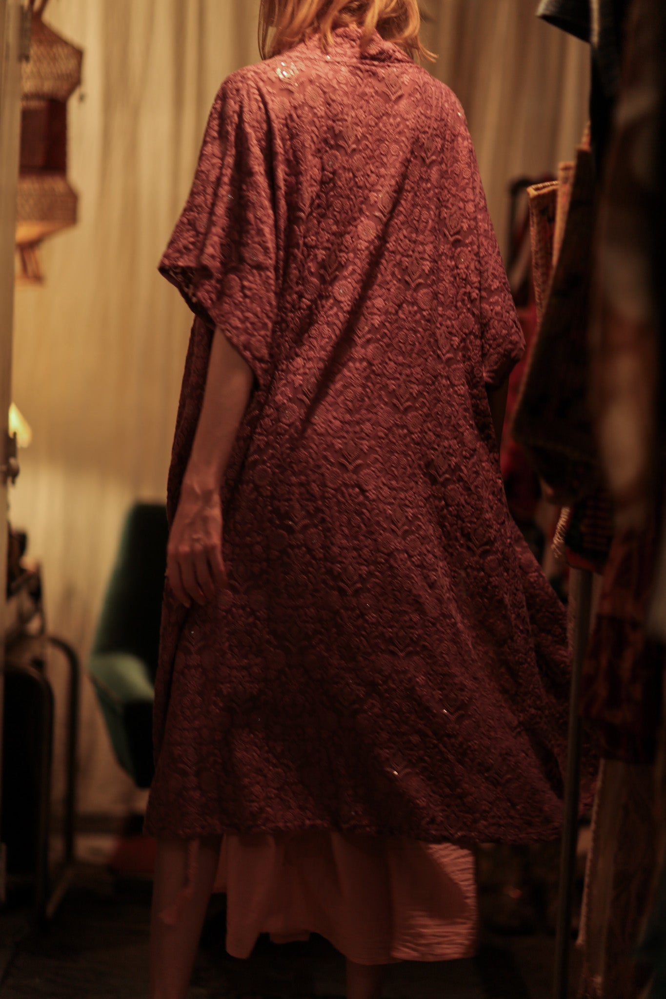 SILK FLORINE LITTLE FLOWERS EMBROIDERED KIMONO - MOMO STUDIO BERLIN - Berlin Concept Store - sustainable & ethical fashion