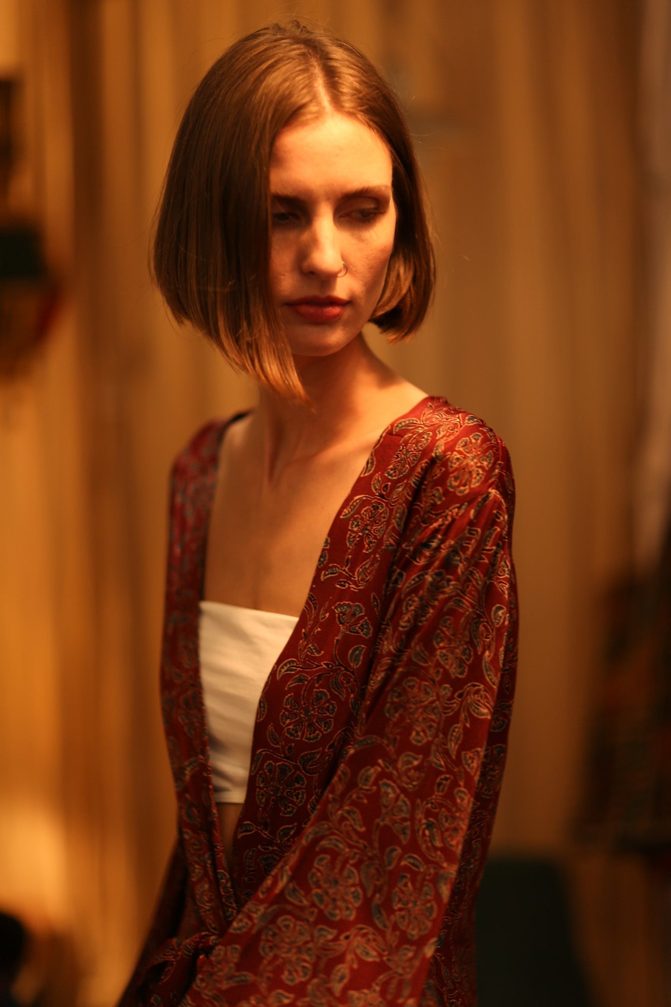 SILK HAND BLOCK PRINT KIMONO PINA BOENZA - MOMO STUDIO BERLIN - Berlin Concept Store - sustainable & ethical fashion