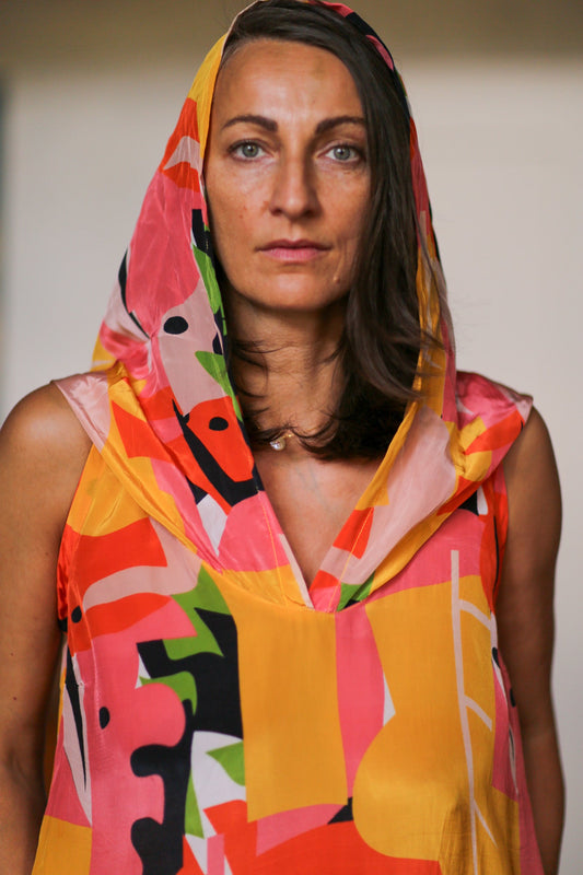 SILK HOODIE DRESS DILLA - MOMO STUDIO BERLIN - Berlin Concept Store - sustainable & ethical fashion