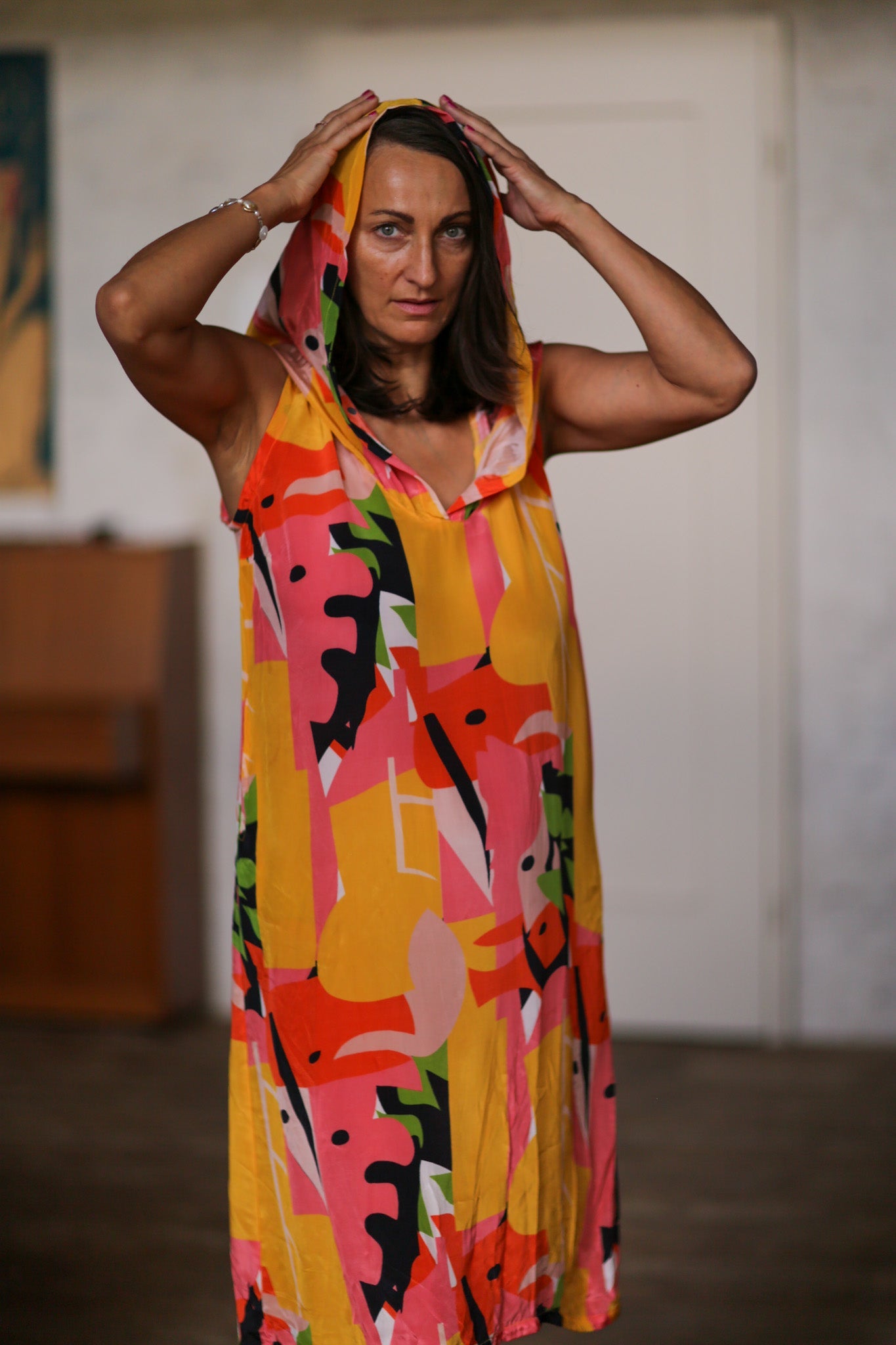 SILK HOODIE DRESS DILLA - MOMO STUDIO BERLIN - Berlin Concept Store - sustainable & ethical fashion