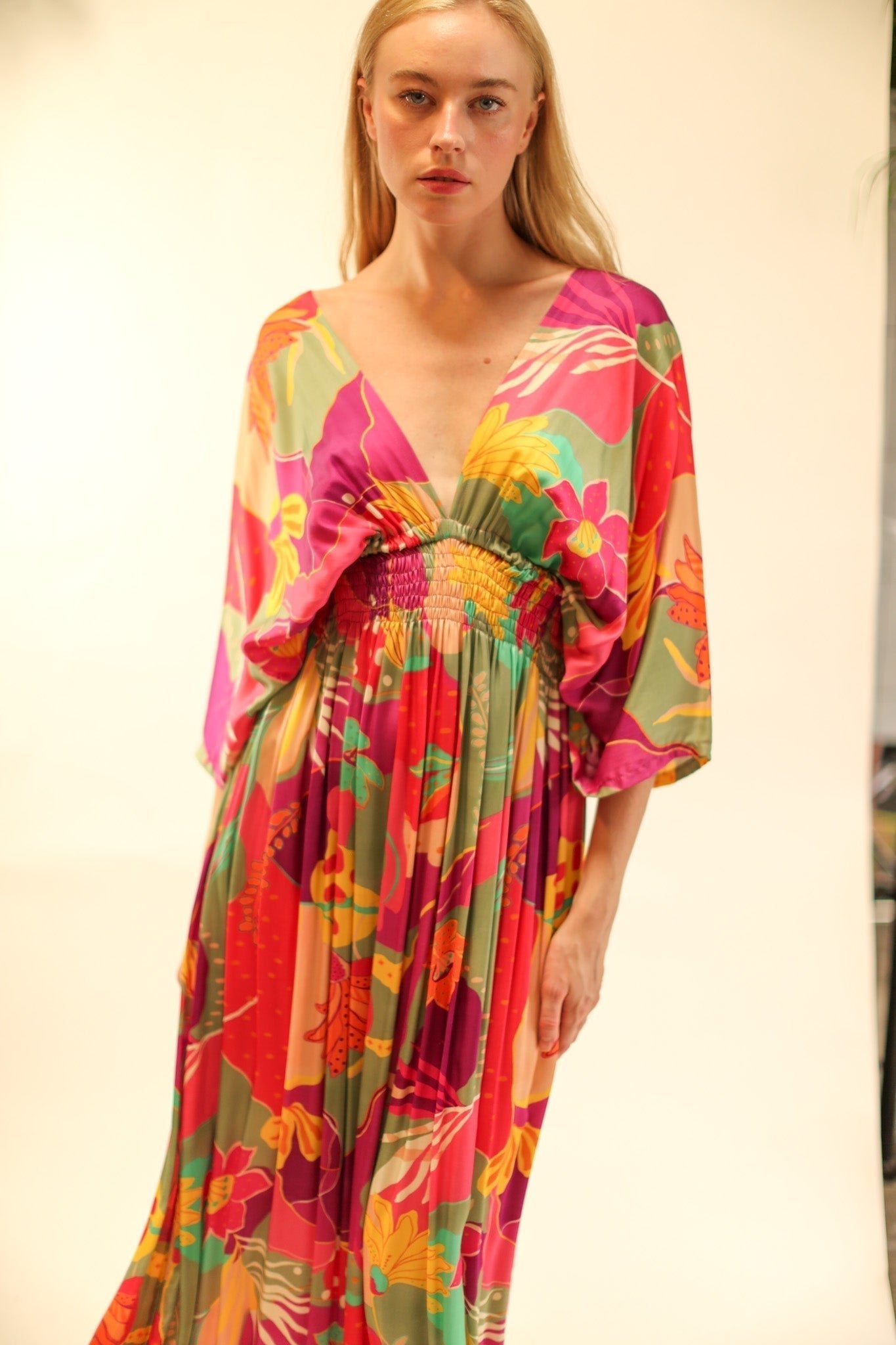 SILK KAFTAN DRESS HILLARY - MOMO STUDIO BERLIN - Berlin Concept Store - sustainable & ethical fashion