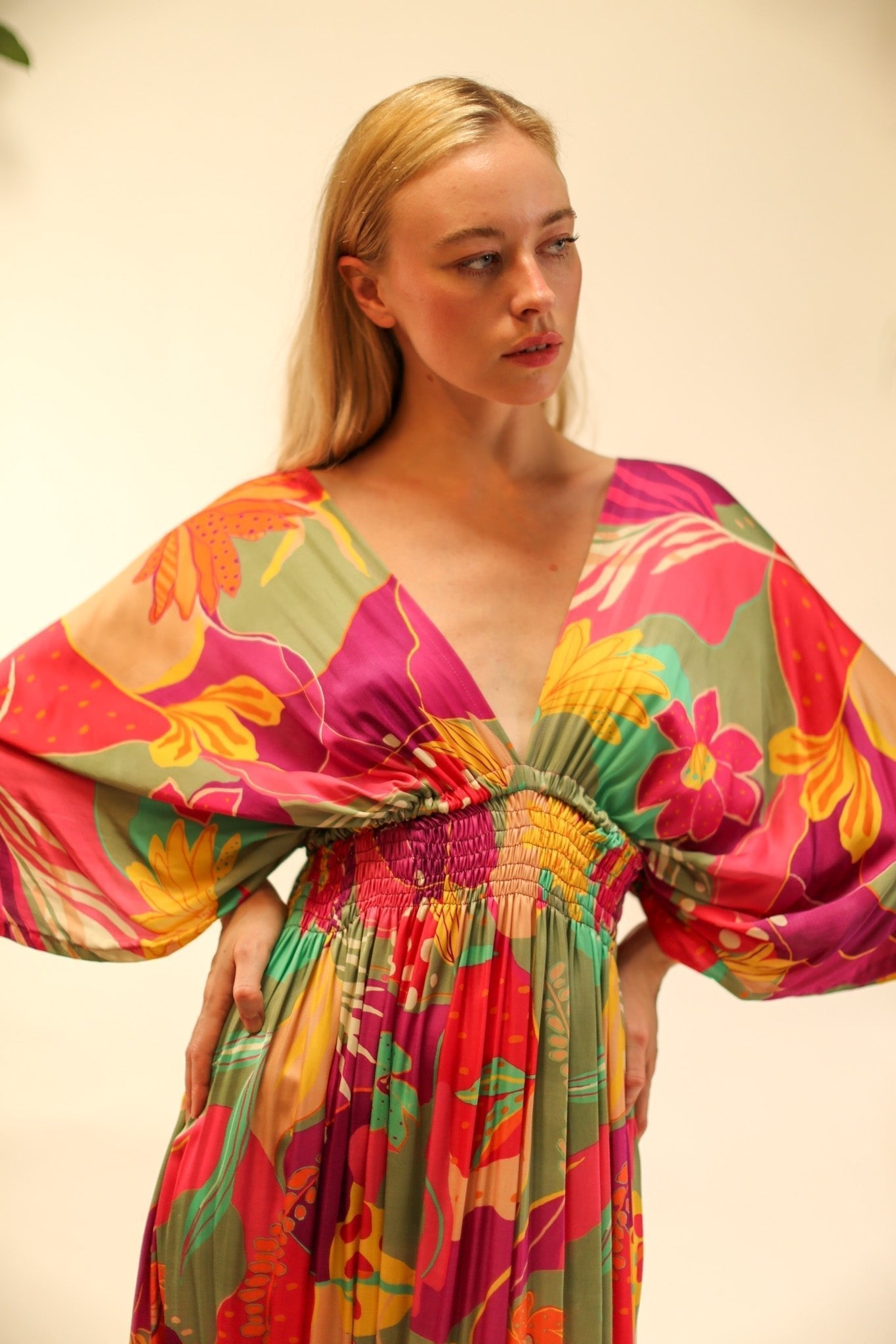 SILK KAFTAN DRESS HILLARY - MOMO STUDIO BERLIN - Berlin Concept Store - sustainable & ethical fashion