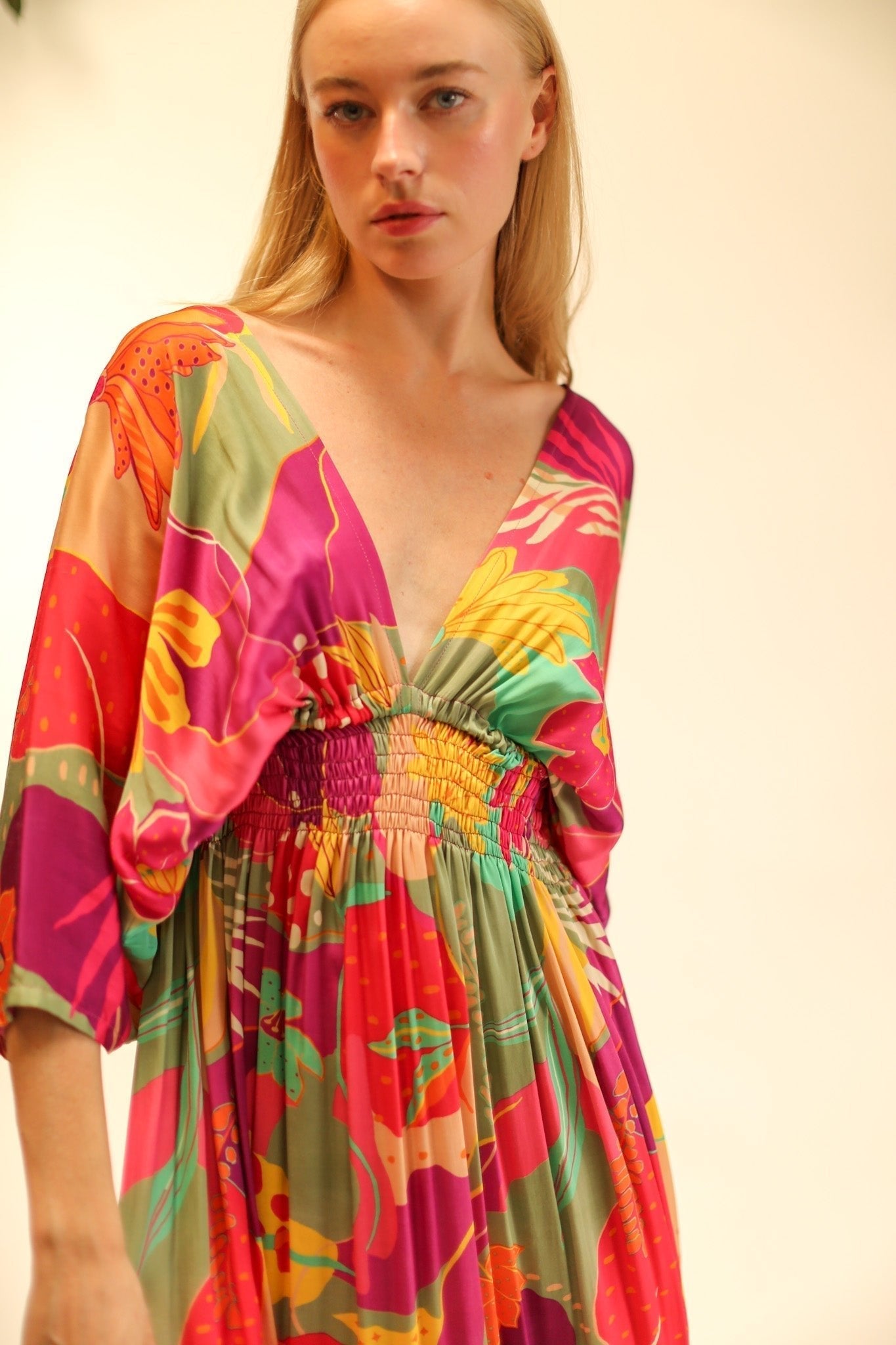 SILK KAFTAN DRESS HILLARY - MOMO STUDIO BERLIN - Berlin Concept Store - sustainable & ethical fashion