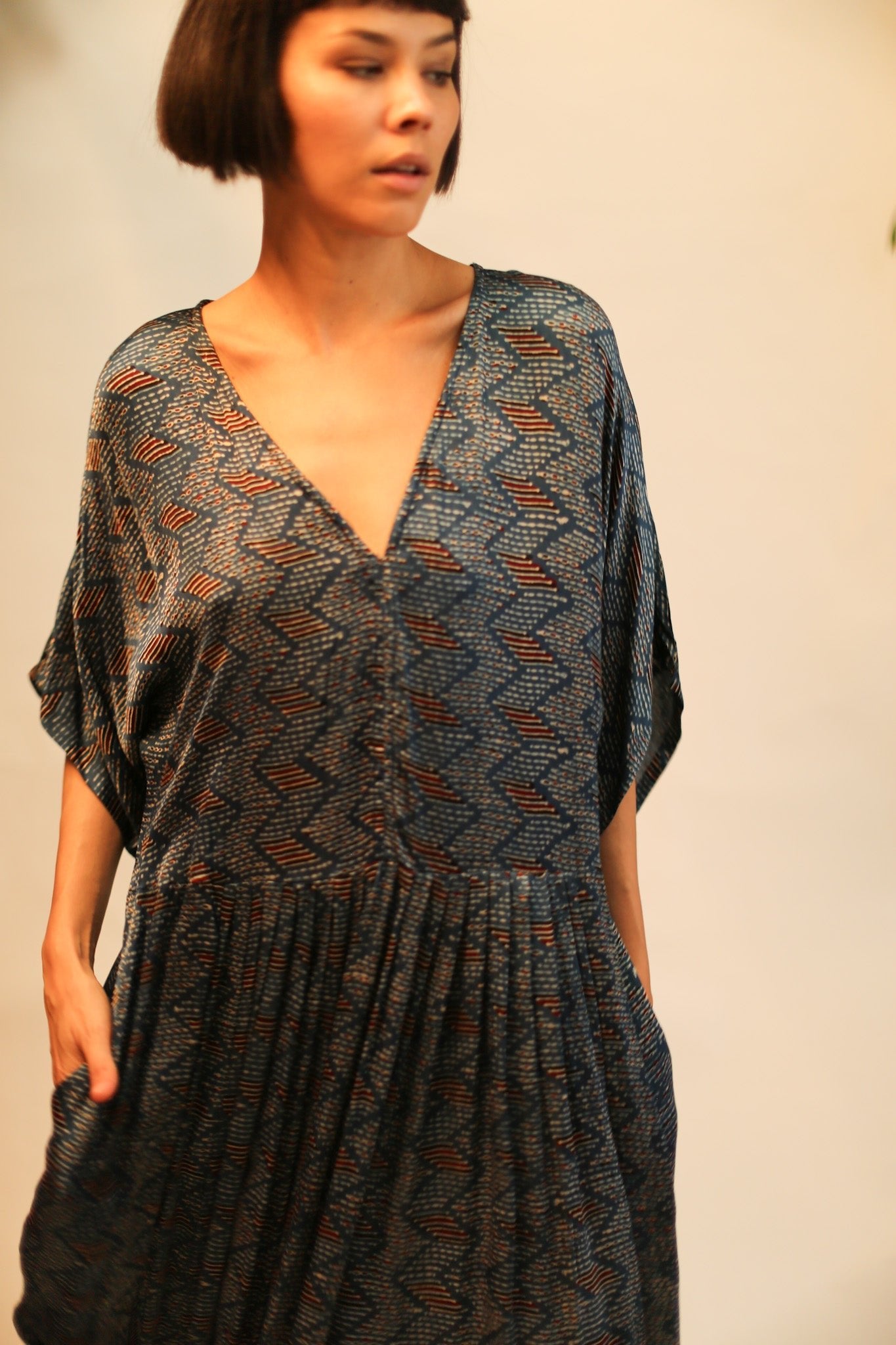 SILK KAFTAN DRESS LIA - MOMO STUDIO BERLIN - Berlin Concept Store - sustainable & ethical fashion