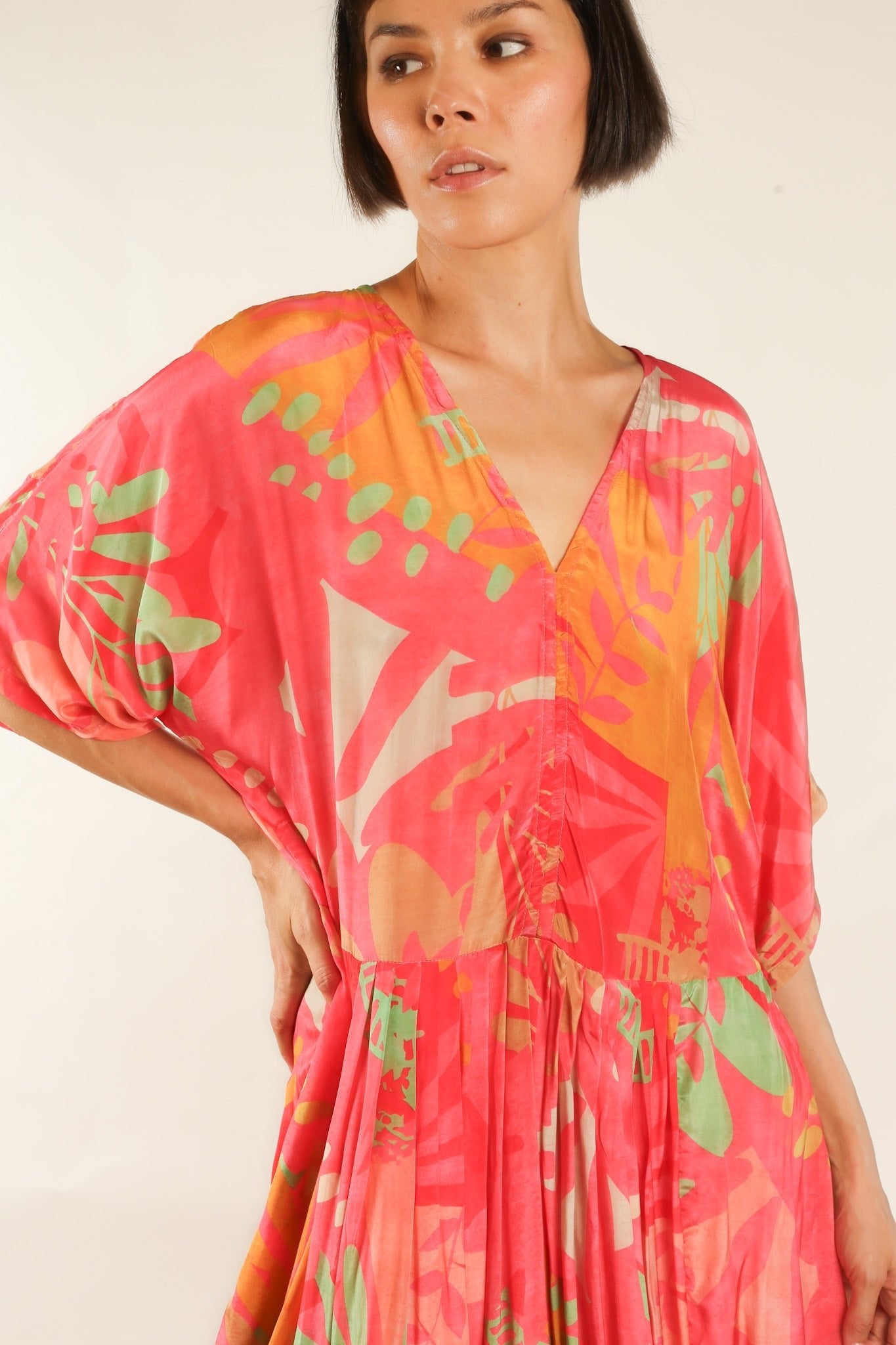 SILK KAFTAN DRESS LIA - MOMO STUDIO BERLIN - Berlin Concept Store - sustainable & ethical fashion