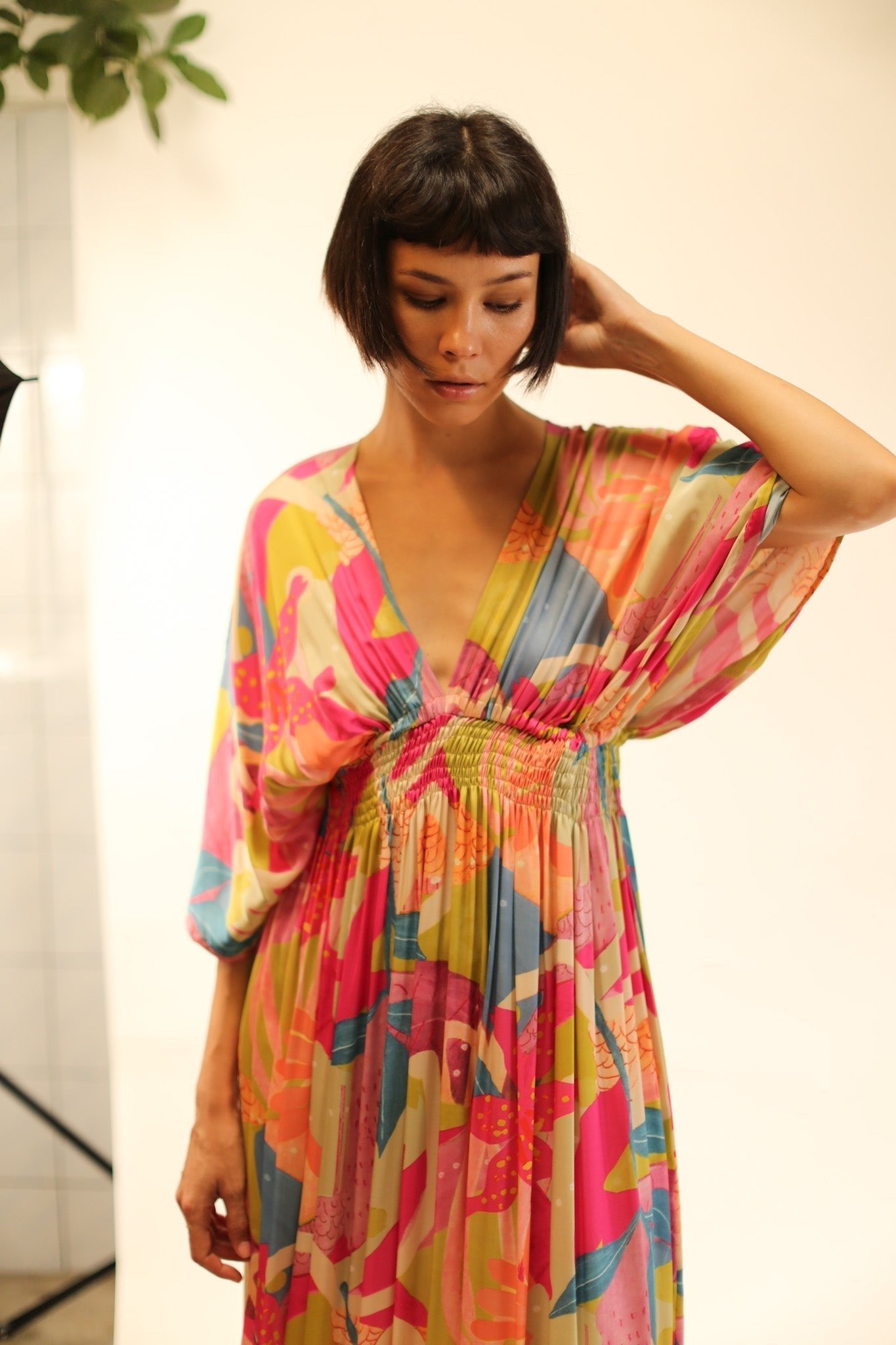 SILK KAFTAN DRESS LILLY - MOMO STUDIO BERLIN - Berlin Concept Store - sustainable & ethical fashion