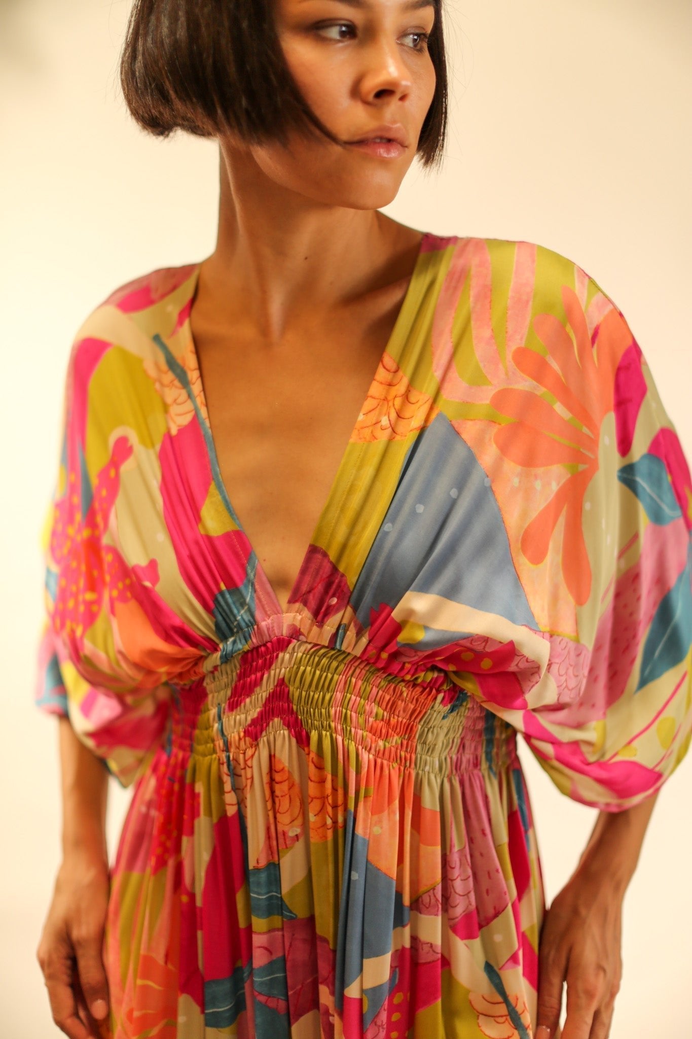 SILK KAFTAN DRESS LILLY - MOMO STUDIO BERLIN - Berlin Concept Store - sustainable & ethical fashion