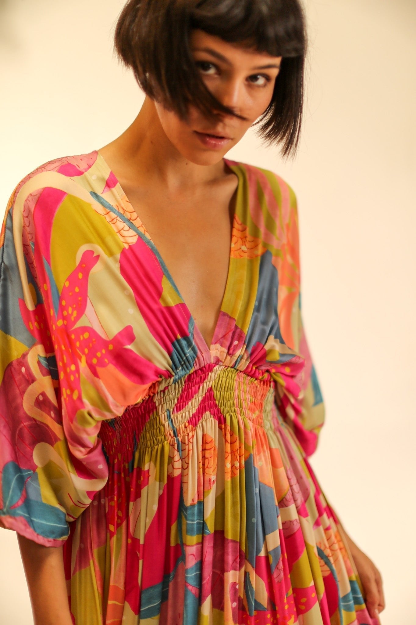 SILK KAFTAN DRESS LILLY - MOMO STUDIO BERLIN - Berlin Concept Store - sustainable & ethical fashion