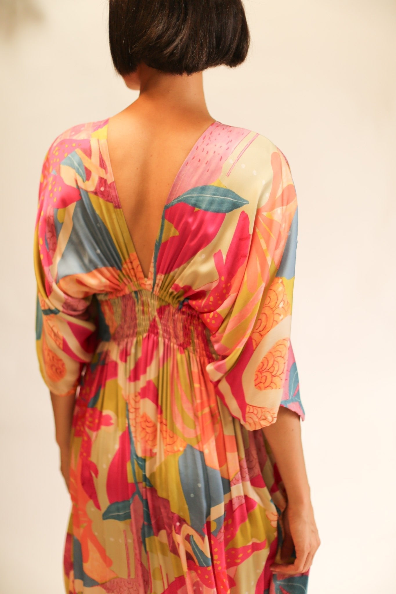 SILK KAFTAN DRESS LILLY - MOMO STUDIO BERLIN - Berlin Concept Store - sustainable & ethical fashion