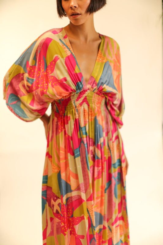 SILK KAFTAN DRESS LILLY - MOMO STUDIO BERLIN - Berlin Concept Store - sustainable & ethical fashion