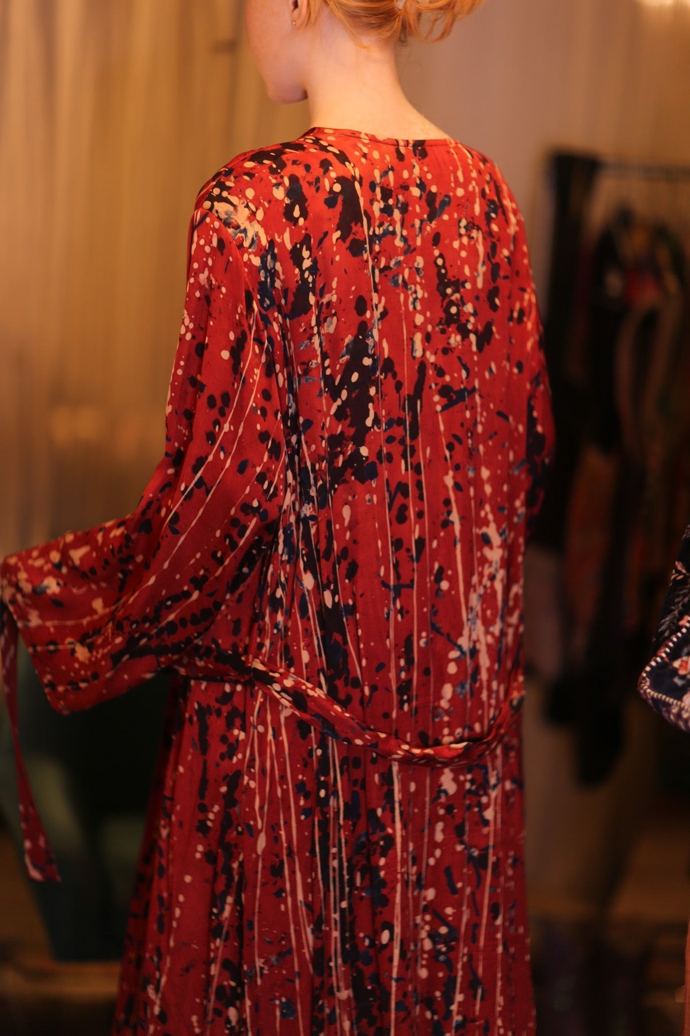 SILK KIMONO CONSTANCA DELLI WITH BELT - MOMO STUDIO BERLIN - Berlin Concept Store - sustainable & ethical fashion