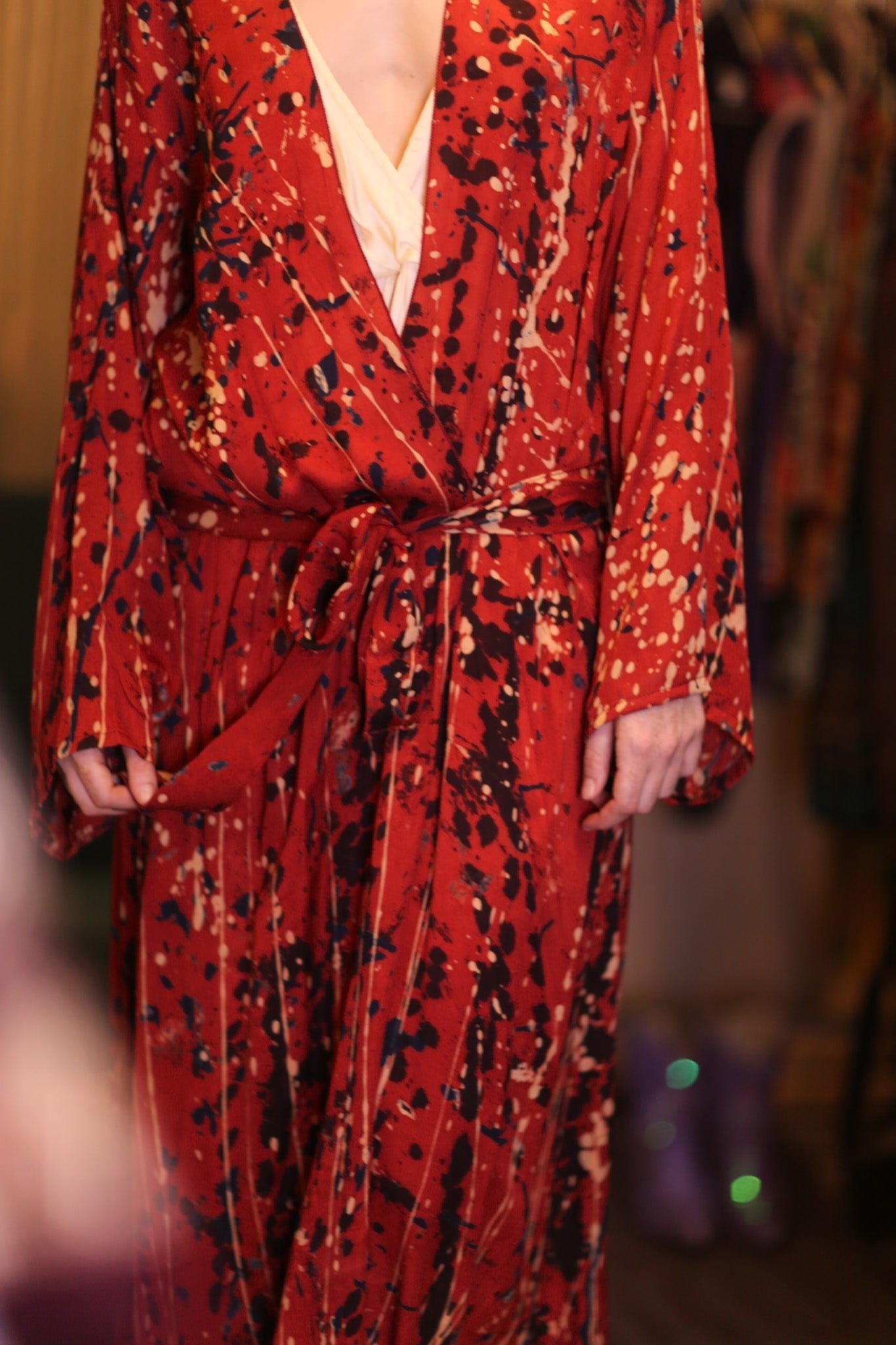 SILK KIMONO CONSTANCA DELLI WITH BELT - MOMO STUDIO BERLIN - Berlin Concept Store - sustainable & ethical fashion