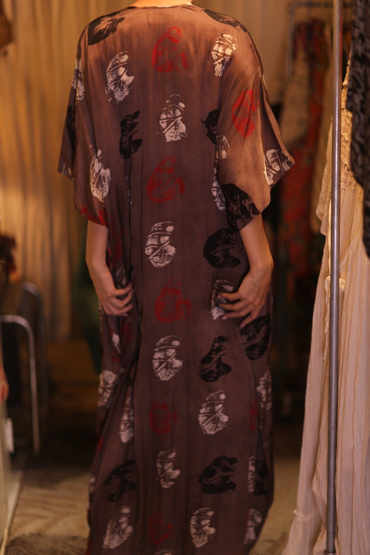 SILK LONG KIMONO WITH BELT NIKO - MOMO STUDIO BERLIN - Berlin Concept Store - sustainable & ethical fashion