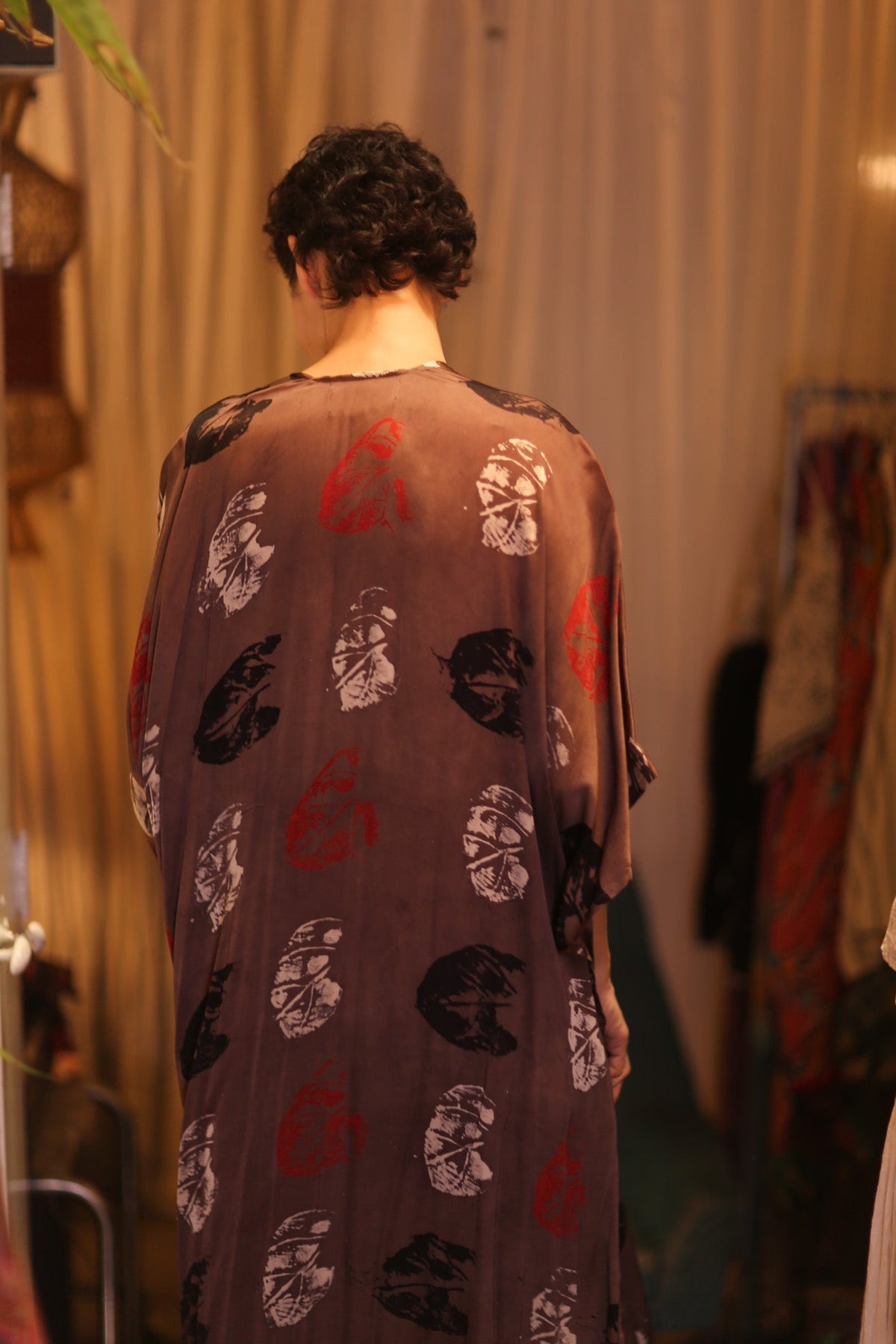 SILK LONG KIMONO WITH BELT NIKO - MOMO STUDIO BERLIN - Berlin Concept Store - sustainable & ethical fashion