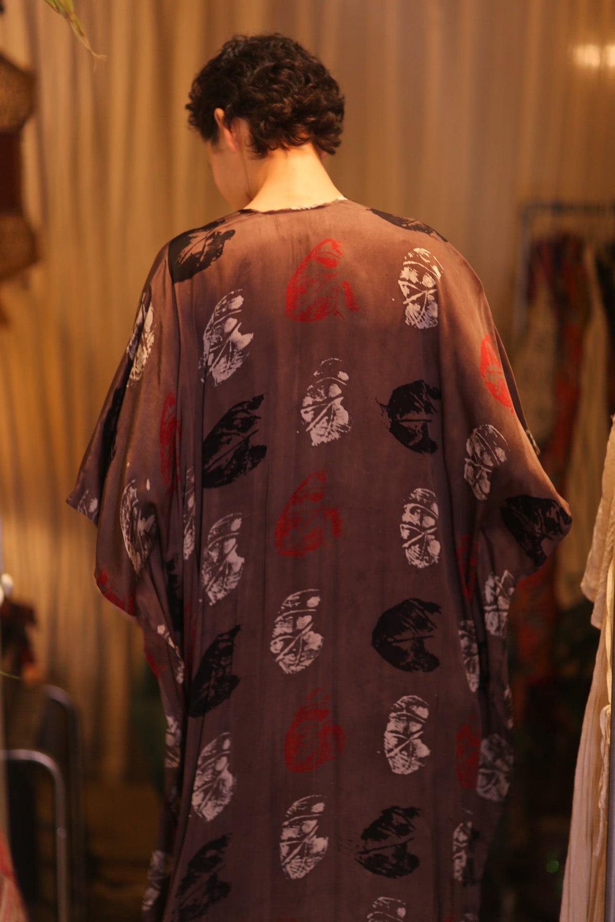SILK LONG KIMONO WITH BELT NIKO - MOMO STUDIO BERLIN - Berlin Concept Store - sustainable & ethical fashion