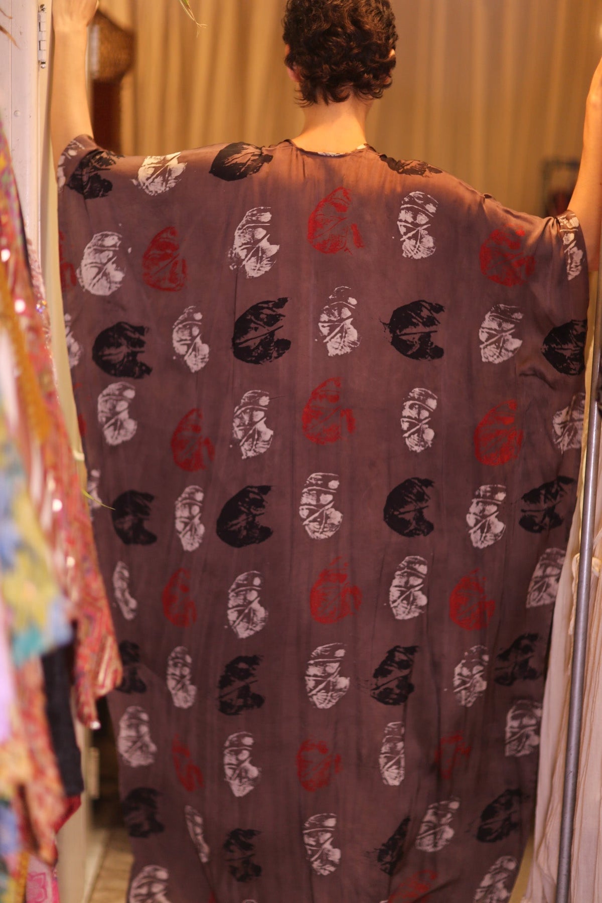 SILK LONG KIMONO WITH BELT NIKO - MOMO STUDIO BERLIN - Berlin Concept Store - sustainable & ethical fashion