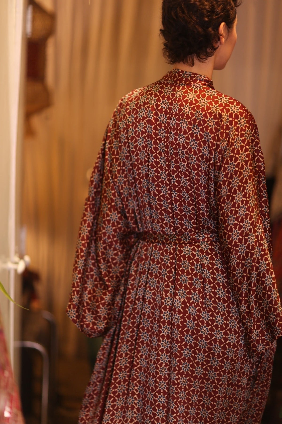 SILK LONG KIMONO WITH BELT UNI - MOMO STUDIO BERLIN - Berlin Concept Store - sustainable & ethical fashion