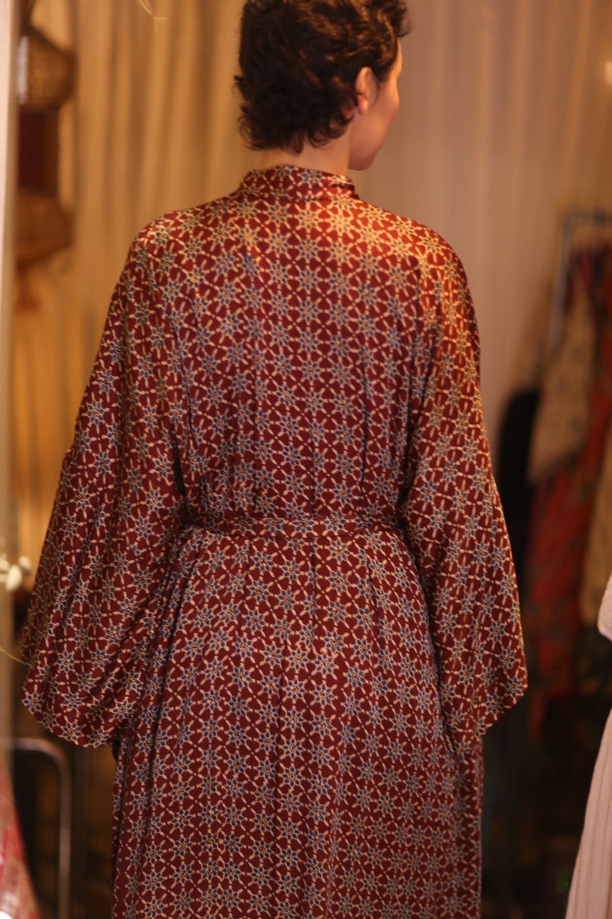SILK LONG KIMONO WITH BELT UNI - MOMO STUDIO BERLIN - Berlin Concept Store - sustainable & ethical fashion