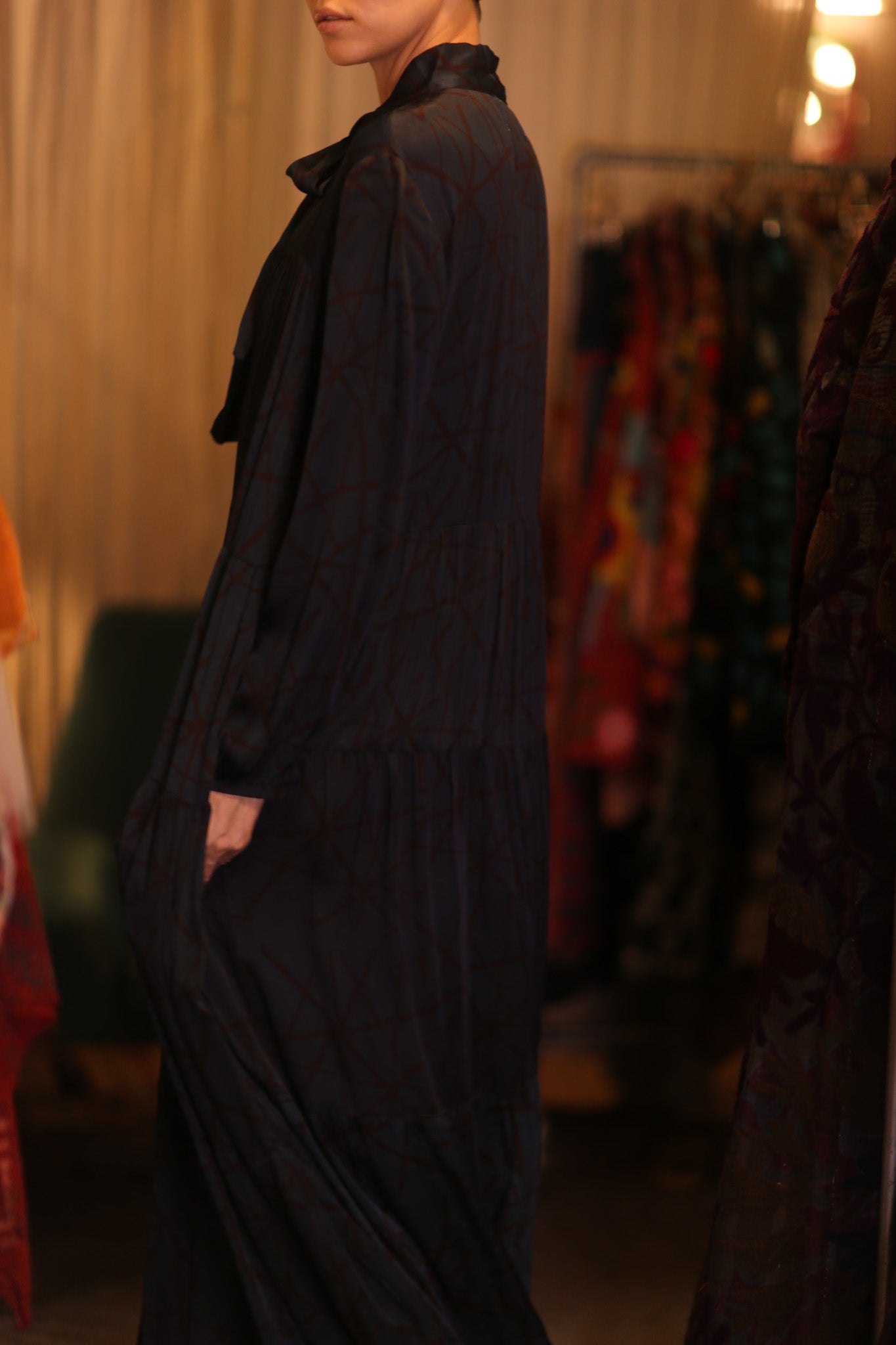 SILK MAXI BUTTONED DRESS LOA IRENA - MOMO STUDIO BERLIN - Berlin Concept Store - sustainable & ethical fashion