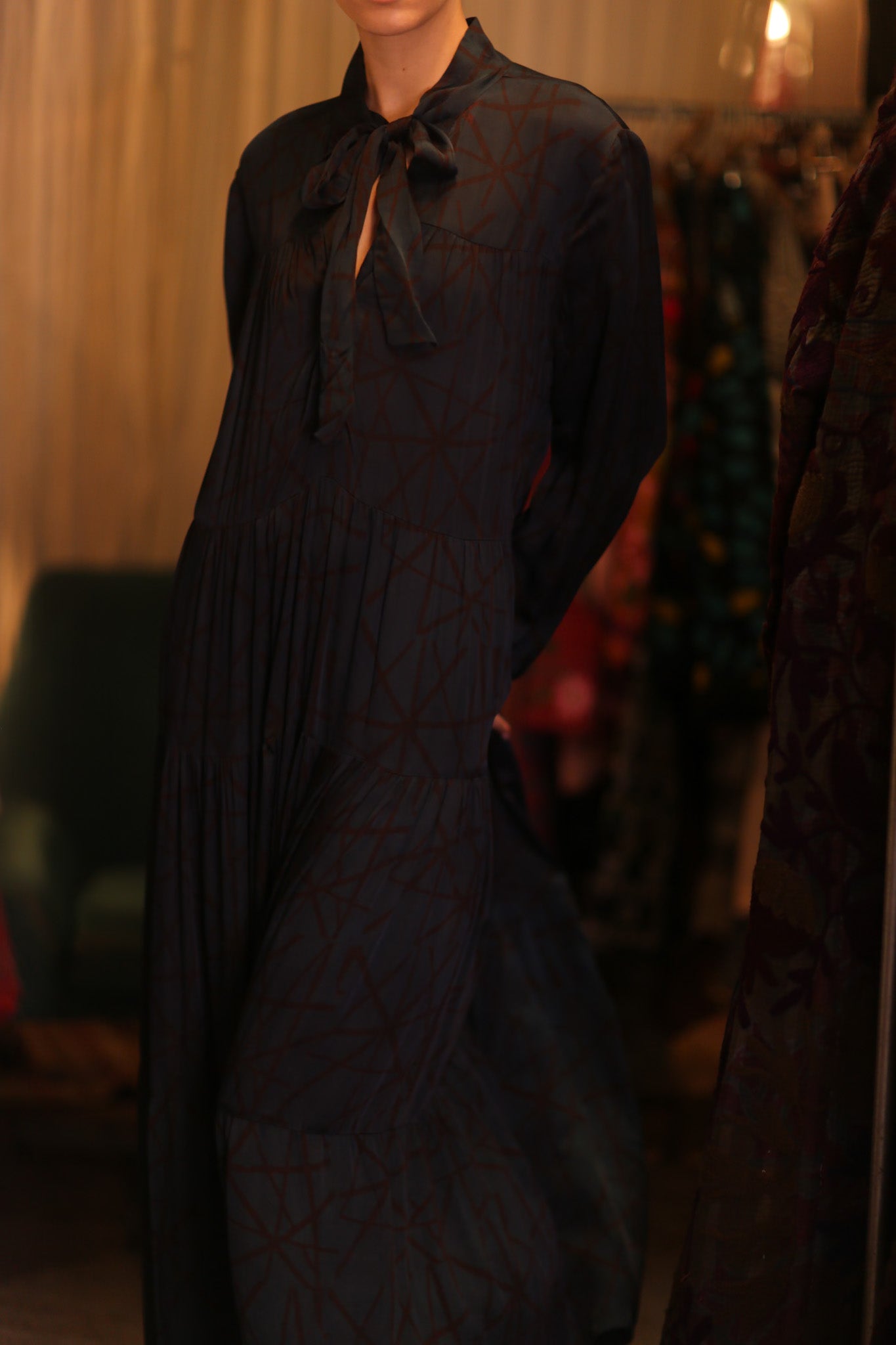 SILK MAXI BUTTONED DRESS LOA IRENA - MOMO STUDIO BERLIN - Berlin Concept Store - sustainable & ethical fashion