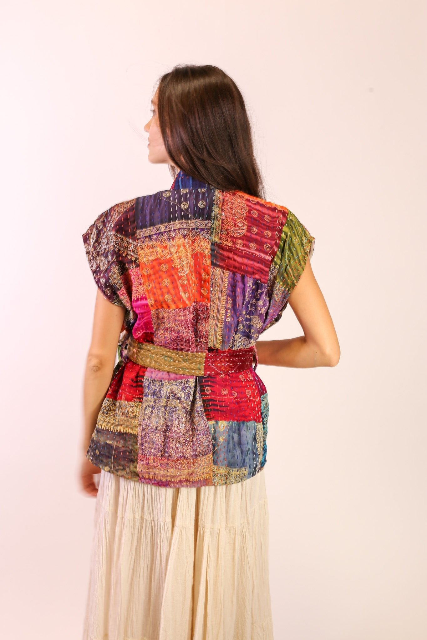 SILK PATCHWORK VEST SINA - MOMO STUDIO BERLIN - Berlin Concept Store - sustainable & ethical fashion