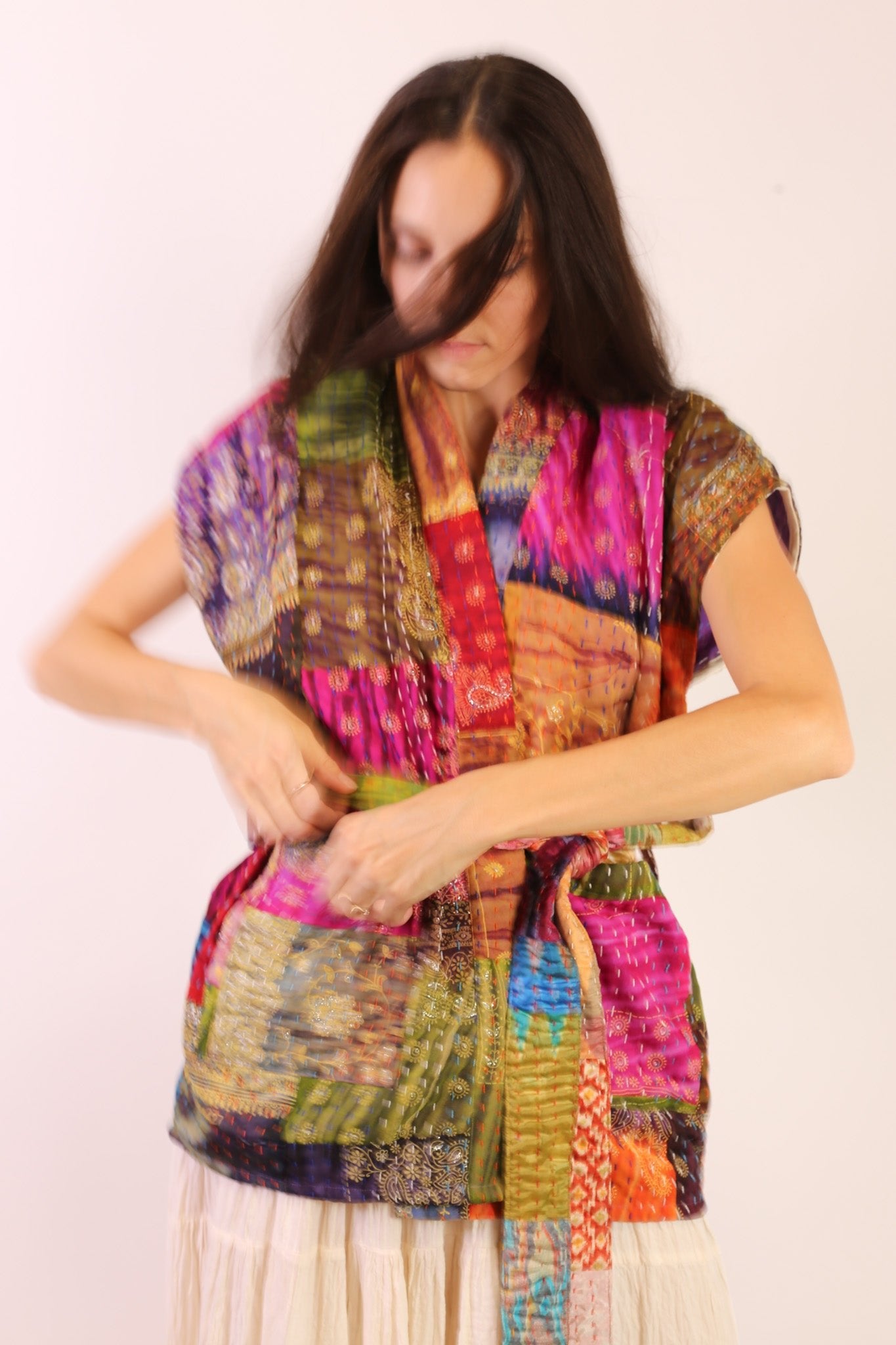 SILK PATCHWORK VEST SINA - MOMO STUDIO BERLIN - Berlin Concept Store - sustainable & ethical fashion