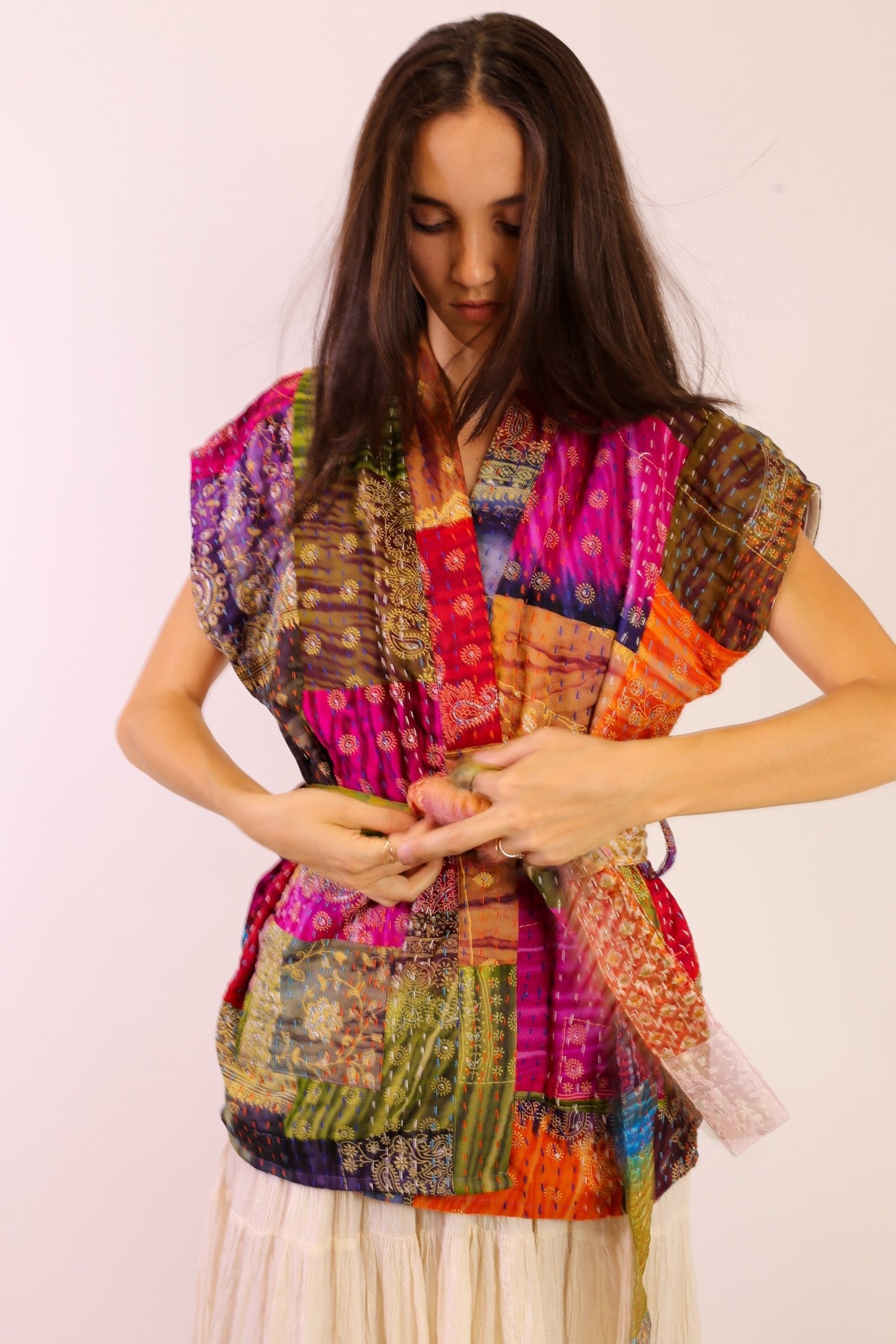 SILK PATCHWORK VEST SINA - MOMO STUDIO BERLIN - Berlin Concept Store - sustainable & ethical fashion