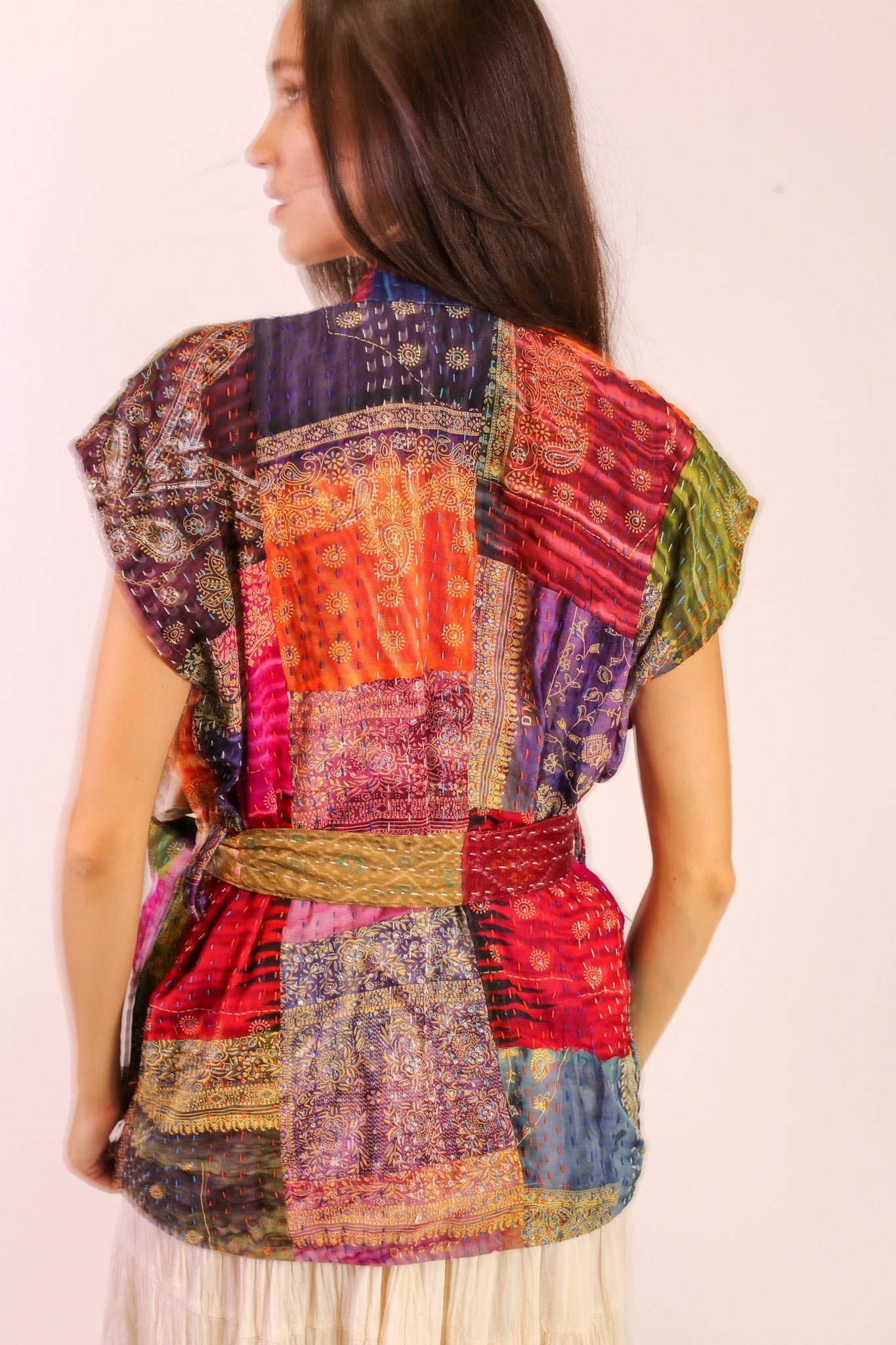 SILK PATCHWORK VEST SINA - MOMO STUDIO BERLIN - Berlin Concept Store - sustainable & ethical fashion