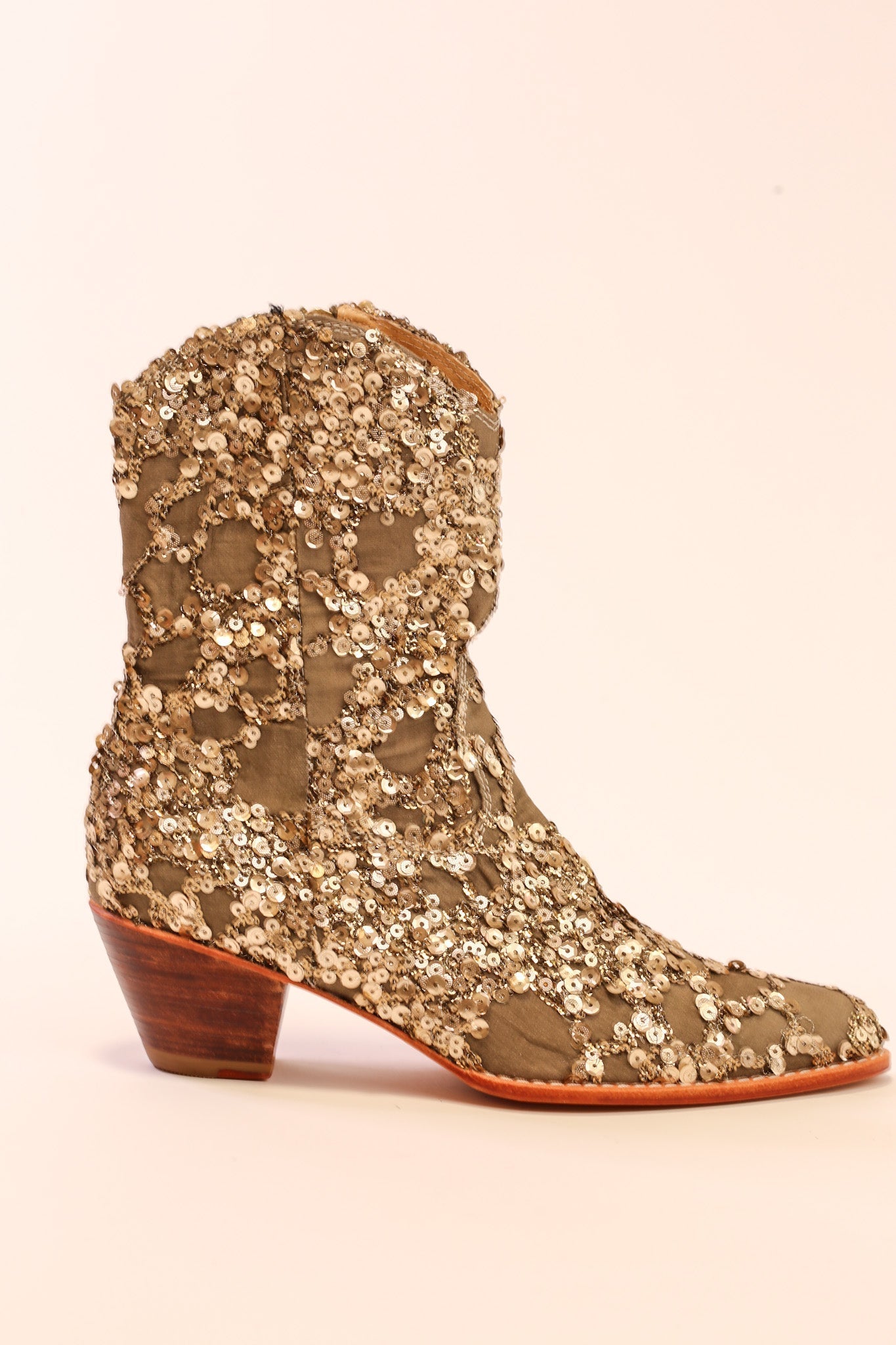 SILK SEQUIN EMBROIDERED BOOTS LOREN - MOMO STUDIO BERLIN - Berlin Concept Store - sustainable & ethical fashion