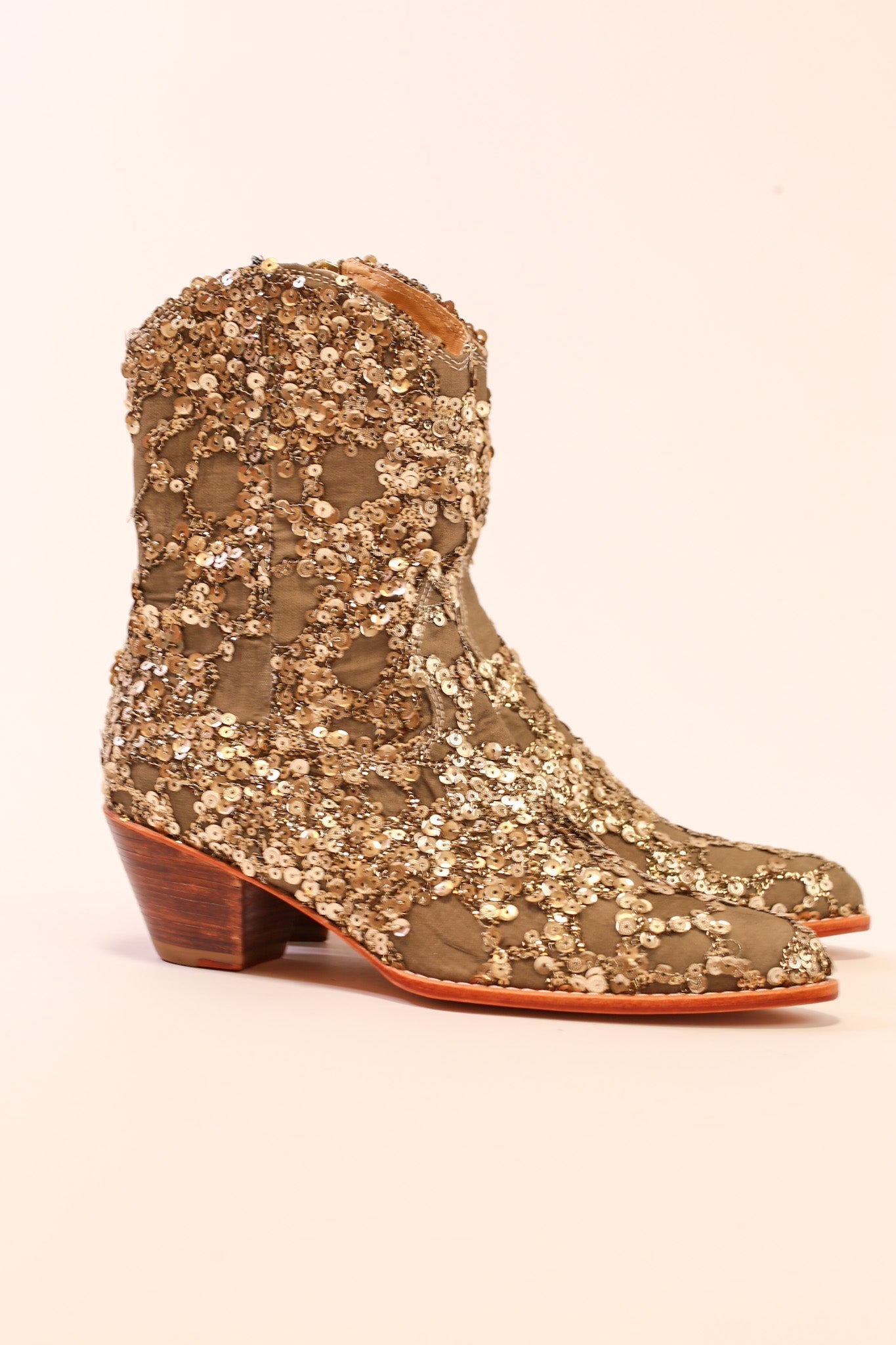 SILK SEQUIN EMBROIDERED BOOTS LOREN - MOMO STUDIO BERLIN - Berlin Concept Store - sustainable & ethical fashion