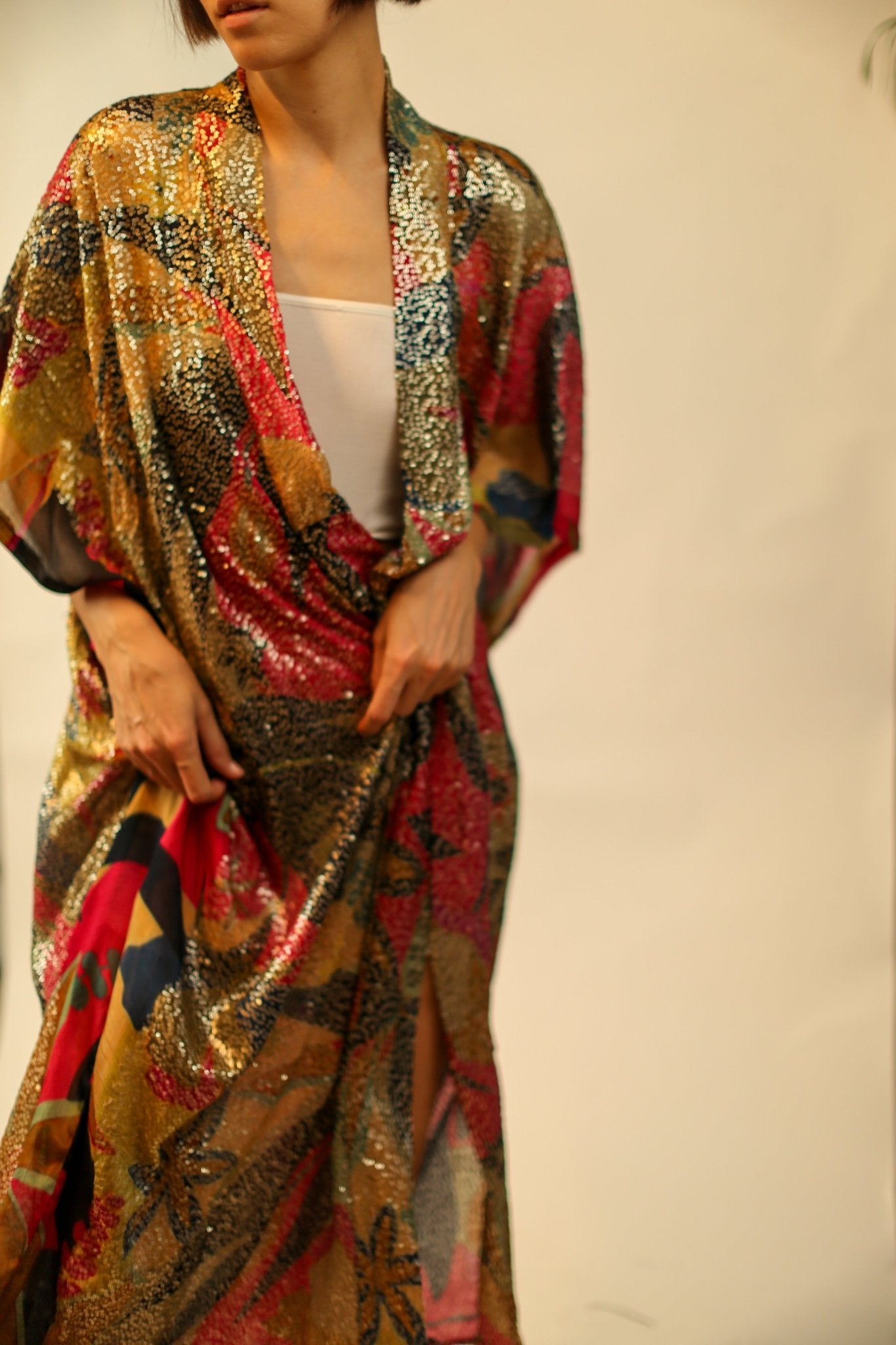 SILK SEQUIN EMBROIDERED KIMONO AVAPOEL - MOMO STUDIO BERLIN - Berlin Concept Store - sustainable & ethical fashion