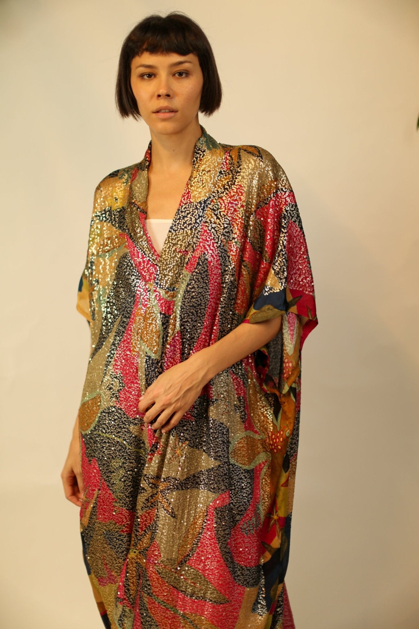 SILK SEQUIN EMBROIDERED KIMONO AVAPOEL - MOMO STUDIO BERLIN - Berlin Concept Store - sustainable & ethical fashion