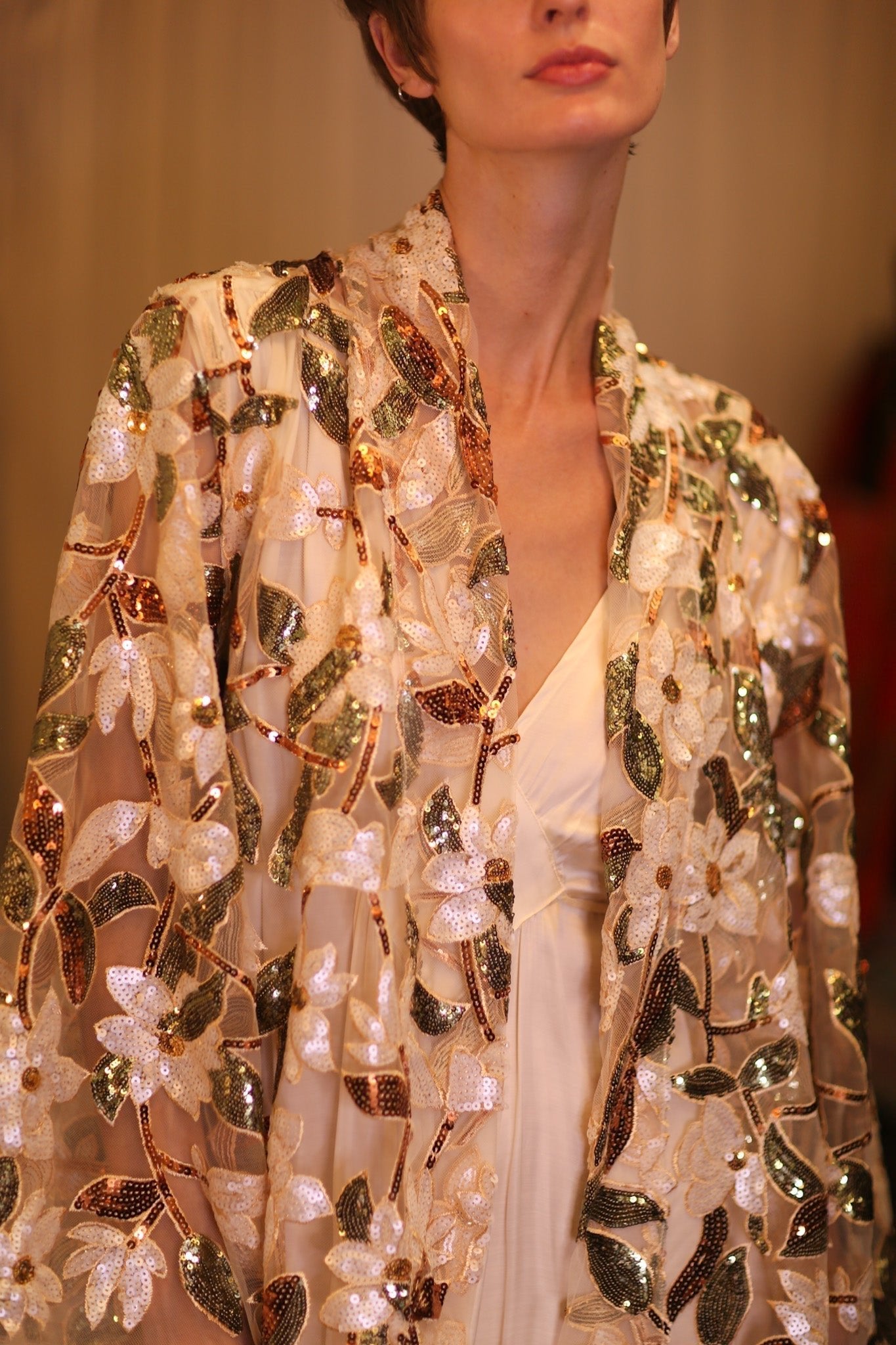 SILK SHORT KIMONO AMBER - MOMO STUDIO BERLIN - Berlin Concept Store - sustainable & ethical fashion