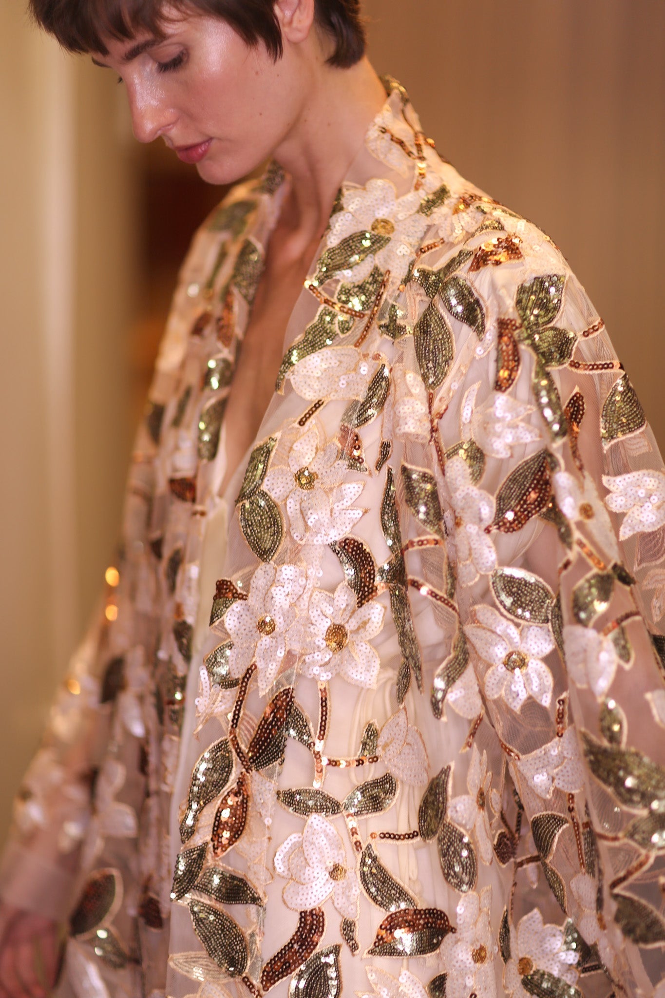 SILK SHORT KIMONO AMBER - MOMO STUDIO BERLIN - Berlin Concept Store - sustainable & ethical fashion