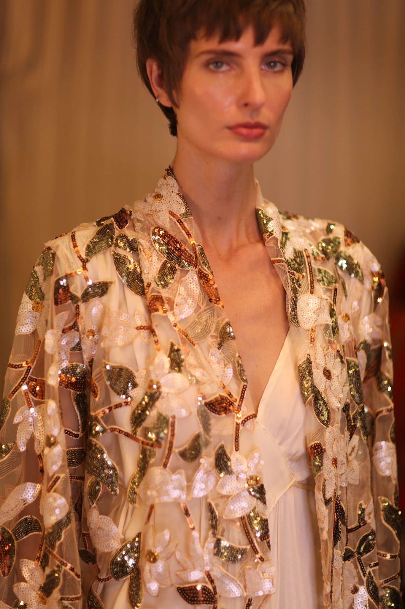 SILK SHORT KIMONO AMBER - MOMO STUDIO BERLIN - Berlin Concept Store - sustainable & ethical fashion