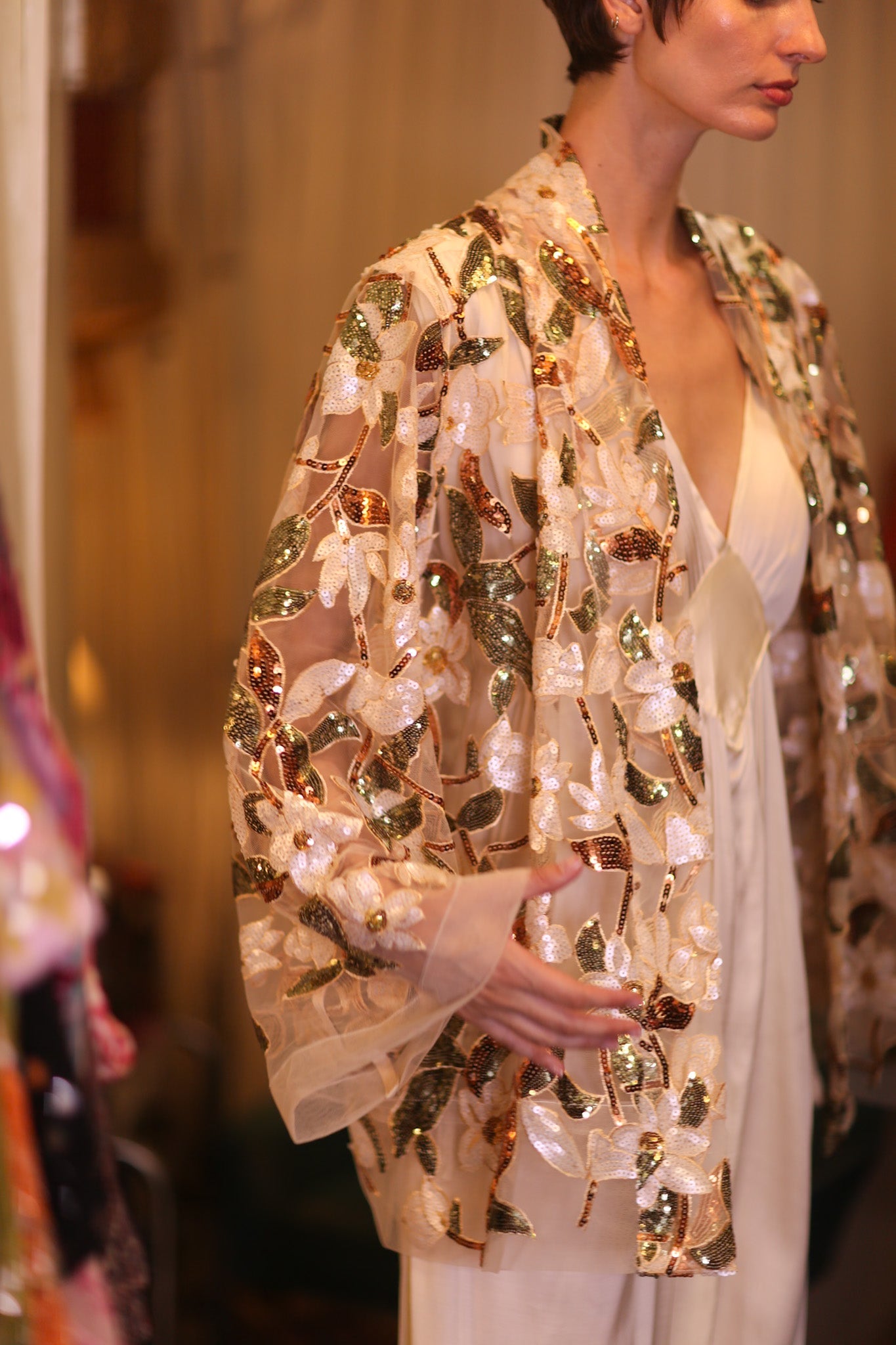 SILK SHORT KIMONO AMBER - MOMO STUDIO BERLIN - Berlin Concept Store - sustainable & ethical fashion